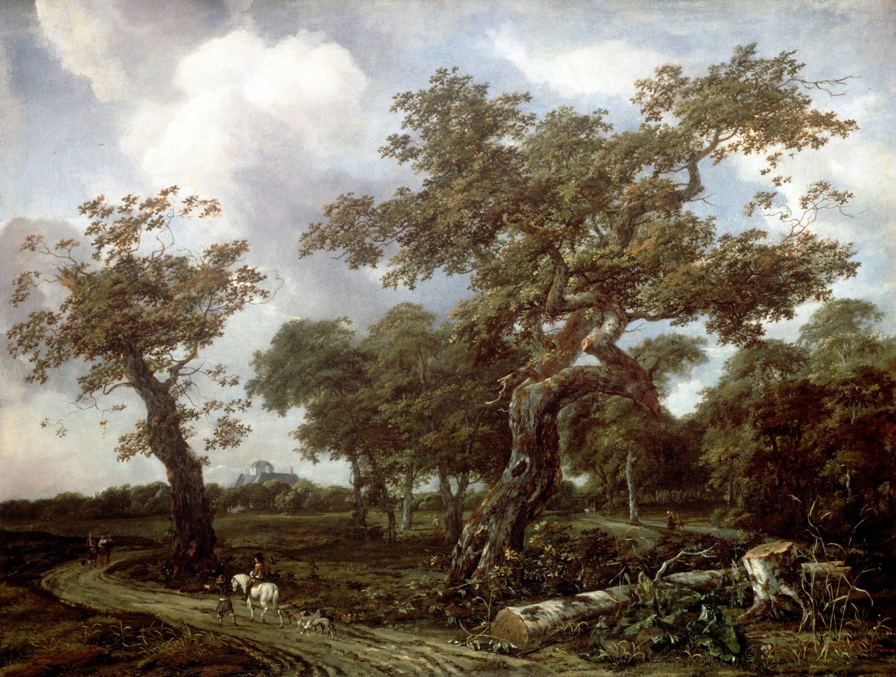 A Wood near The Hague, with a view of the Huis ten Bosch av Jan van Kessel the Elder