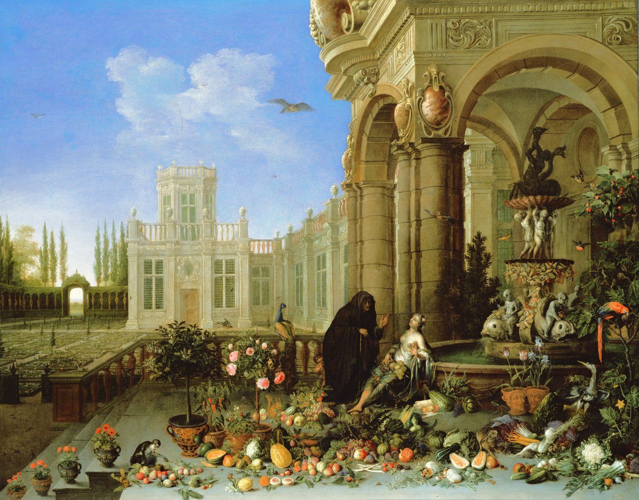 Vertumnus och Pomona av Jan van Kessel the Elder