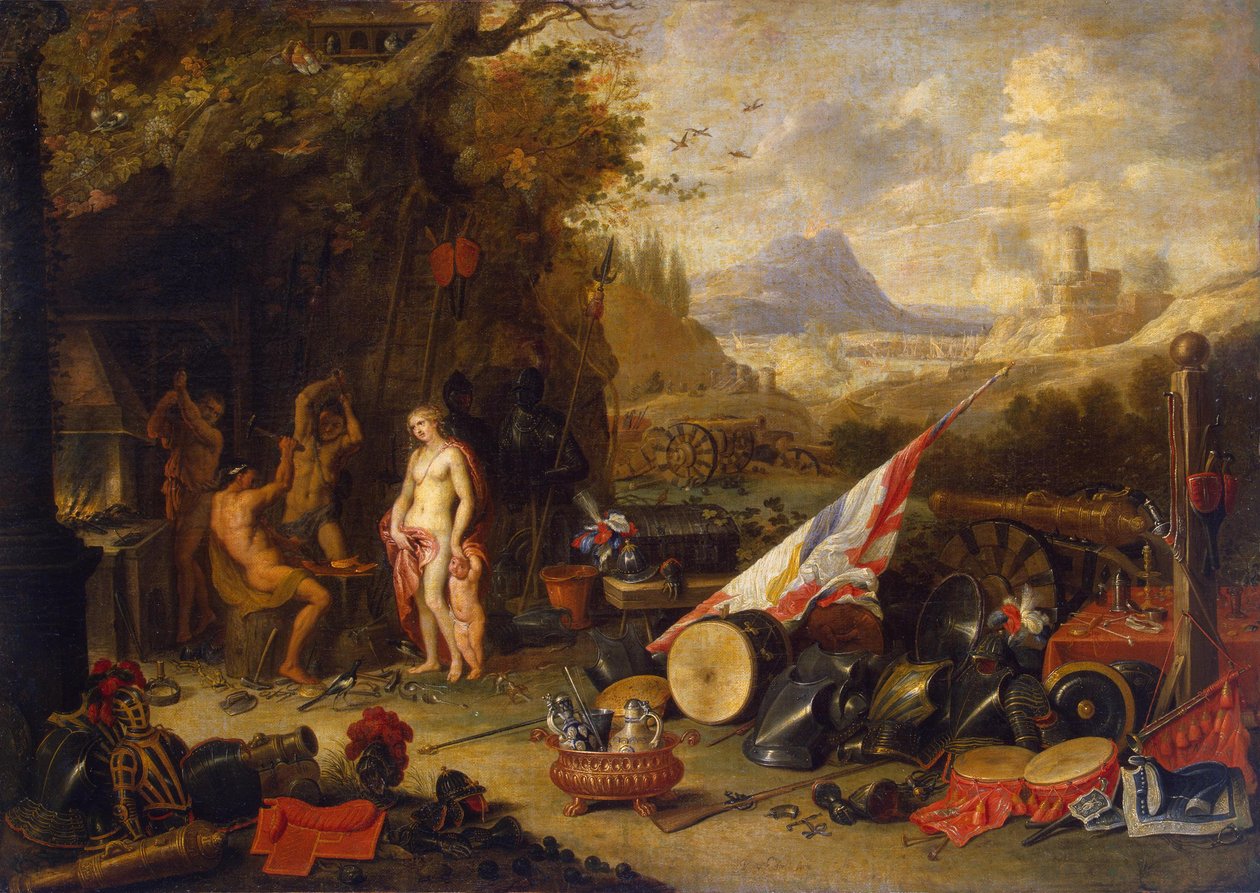 Venus at the Forge of Vulcan av Jan van Kessel the Elder