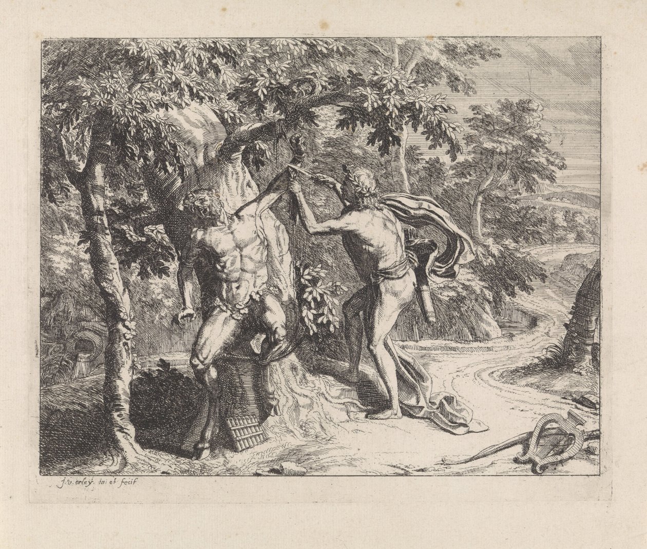 Apollo skins Marsyas av Jan van Orley  
