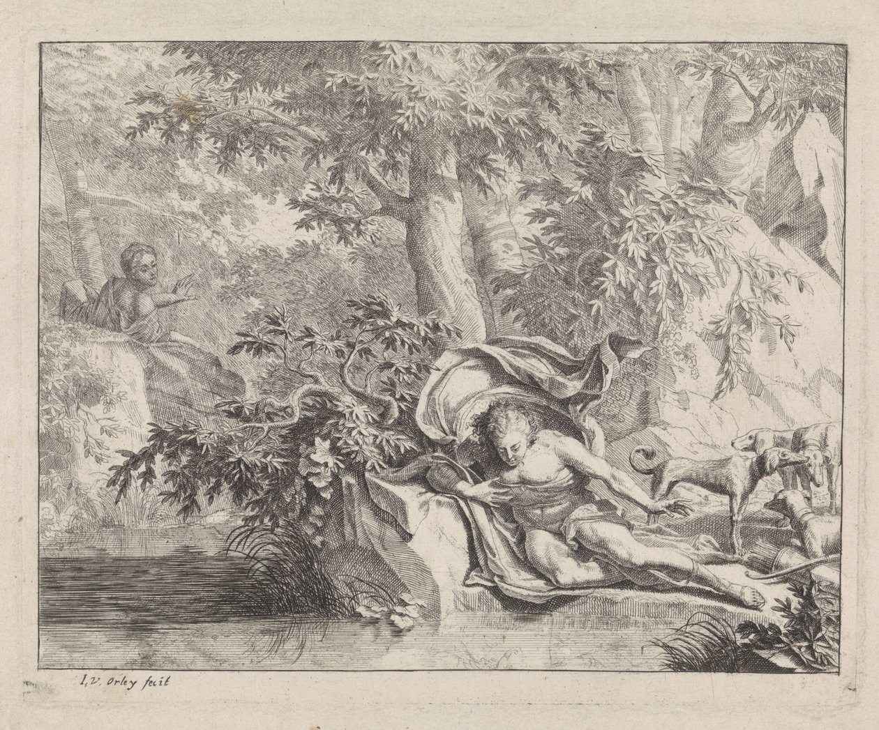 Narcissus and Echo av Jan van Orley  