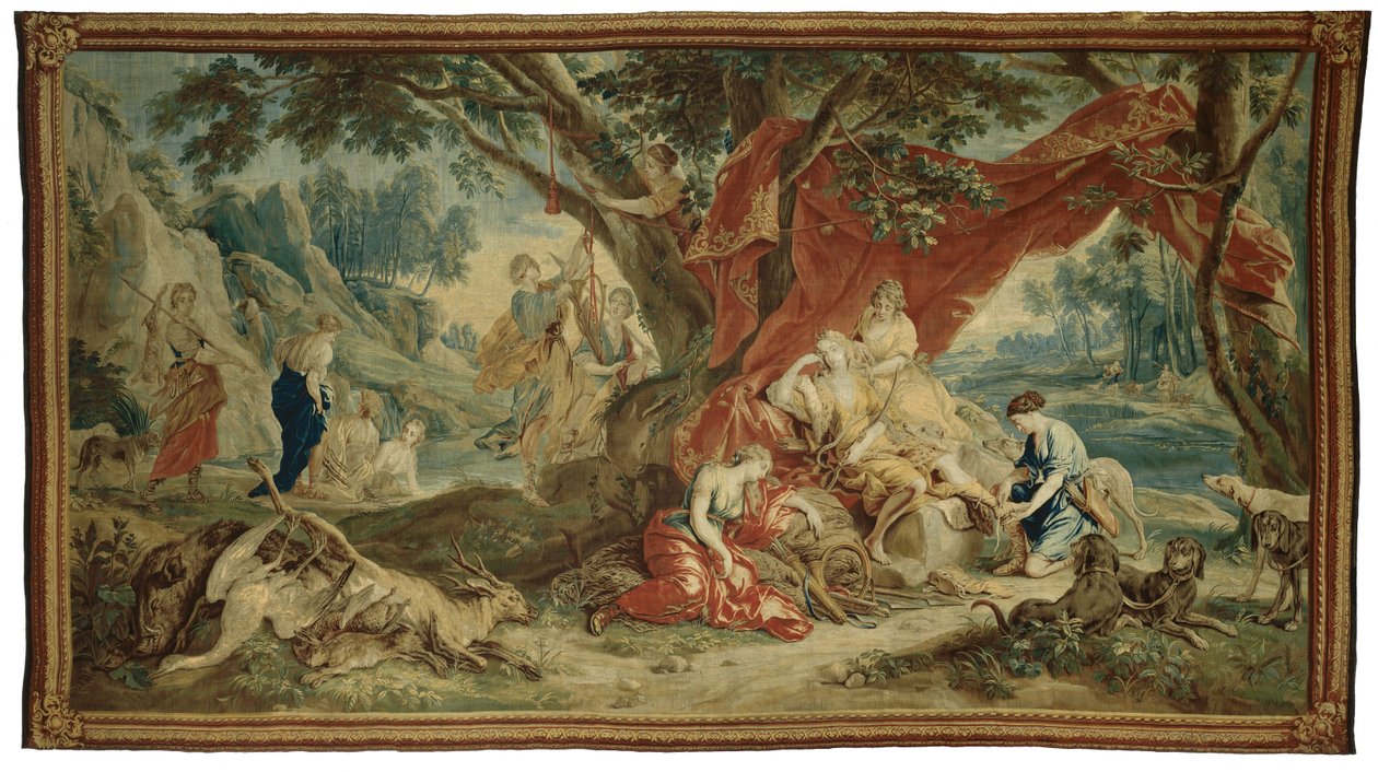 Resting Diana, from the Triumph of the Gods av Jan van Orley  