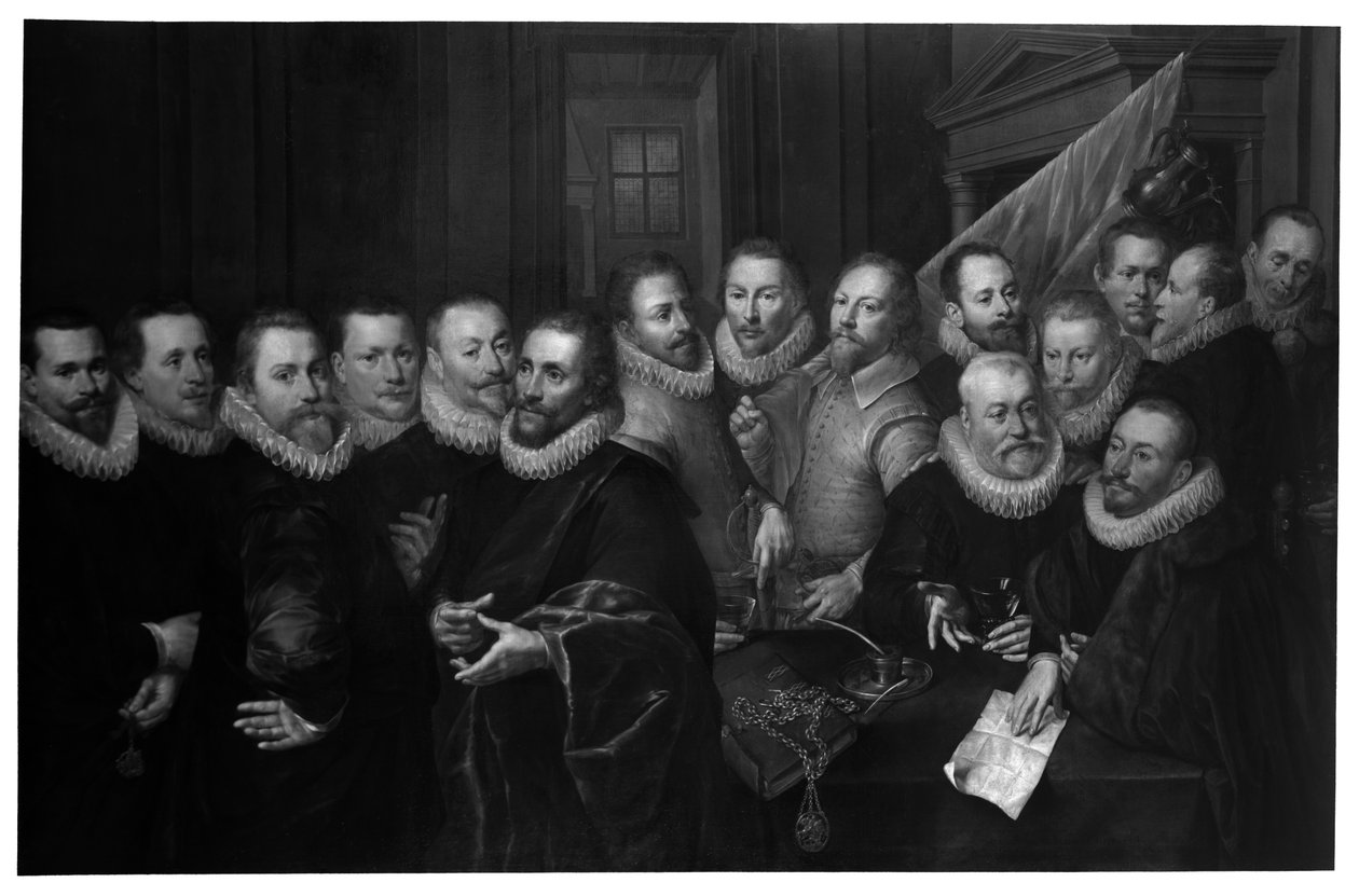 Archers of the Civic Guard of Saint-George in The Hague, Netherlands av Jan Anthonisz. van Ravesteyn