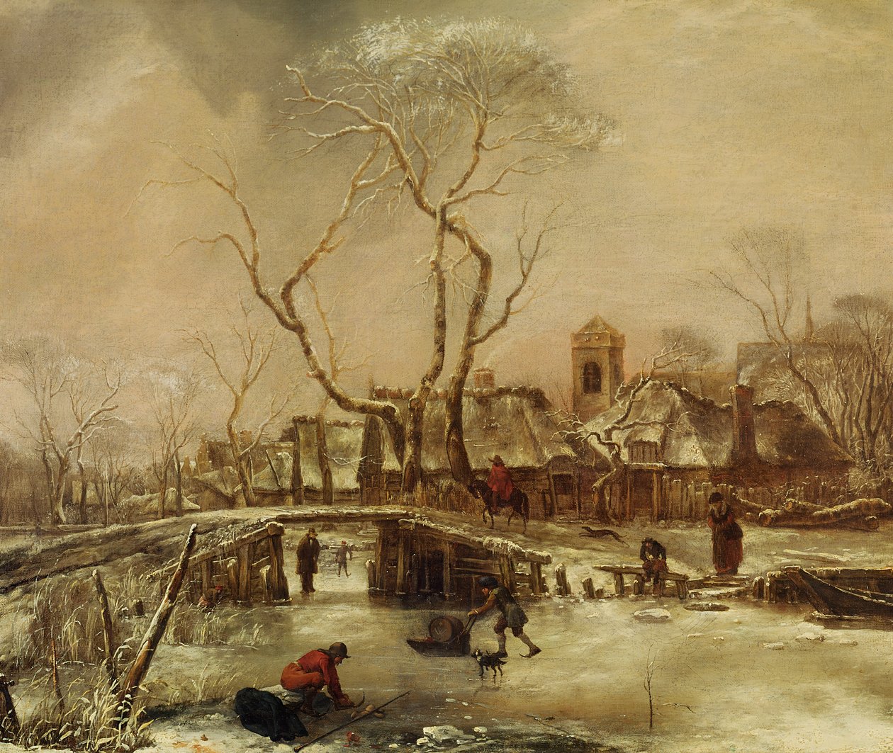 Vinterscen av Jan van de Capelle or Cappelle