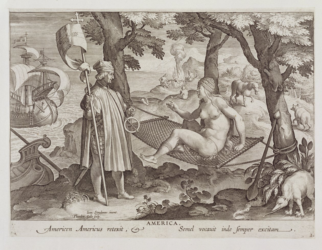 Columbus Discovering America, plåt 2 från 