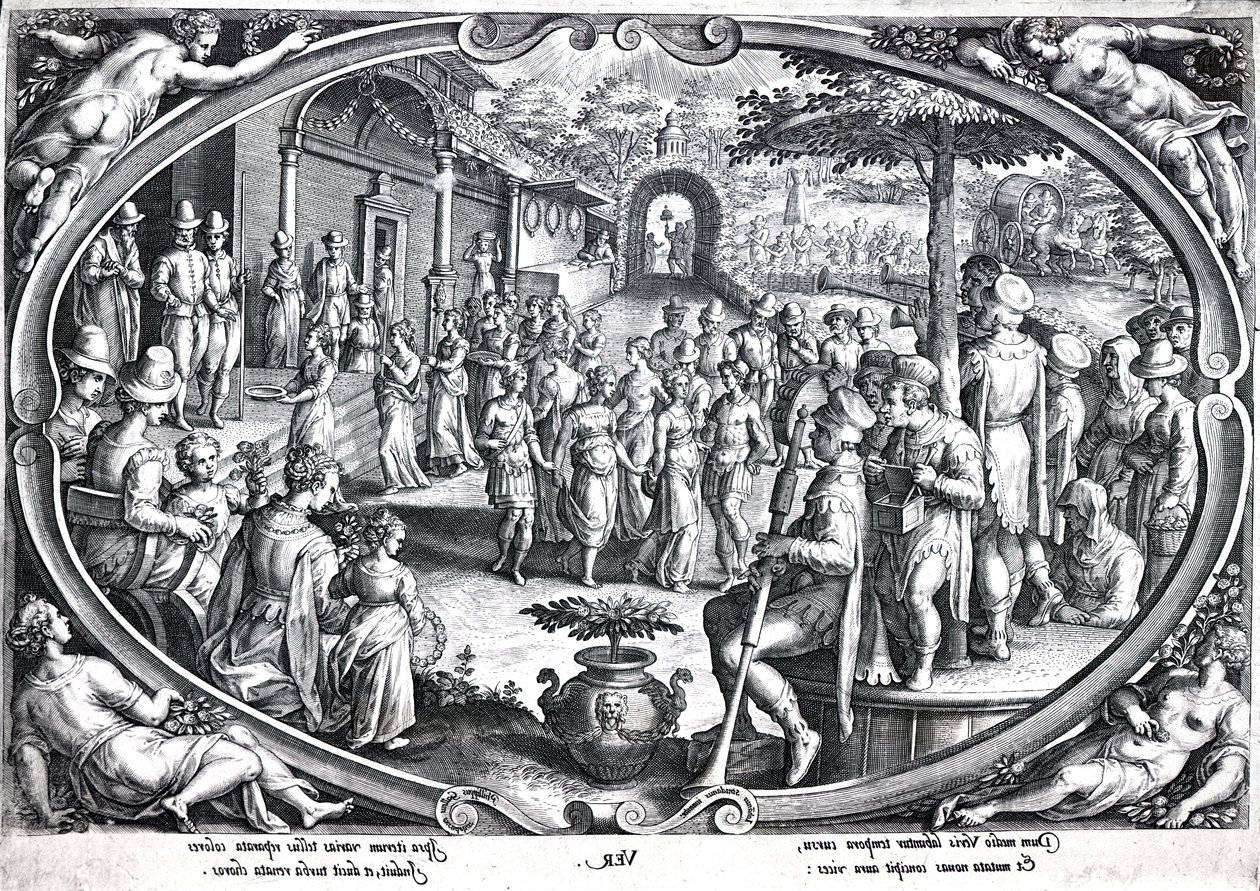 Ver, graverad av Philip Galle, c.1580 av Jan van der Straet