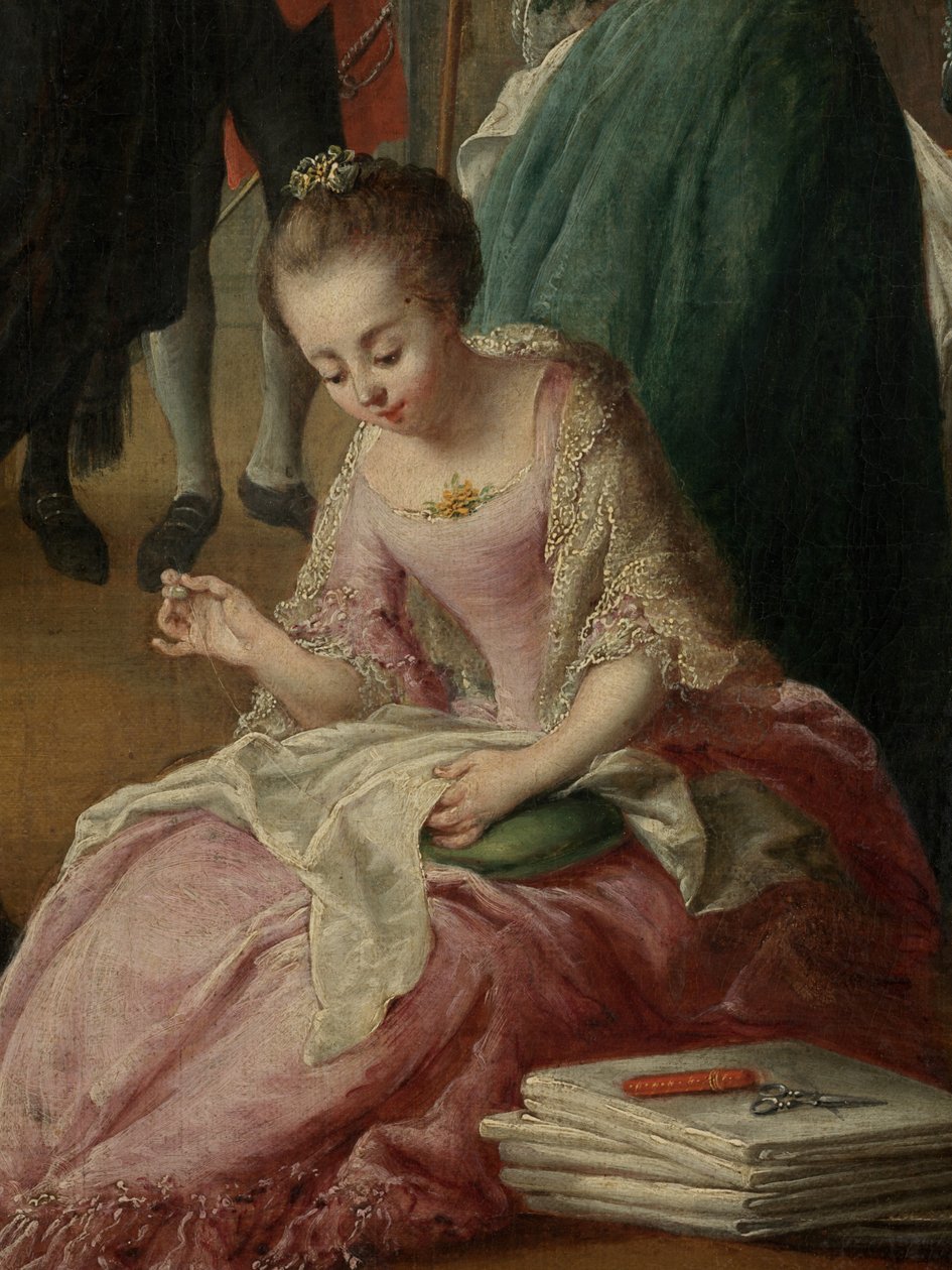 Detalj av Afternoon Tea av Jan Anton Garemyn