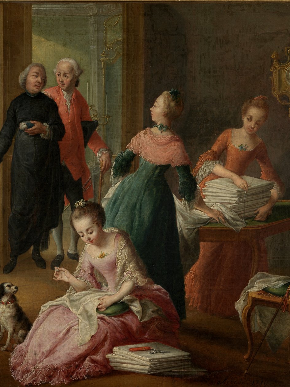 Detalj av Afternoon Tea av Jan Anton Garemyn