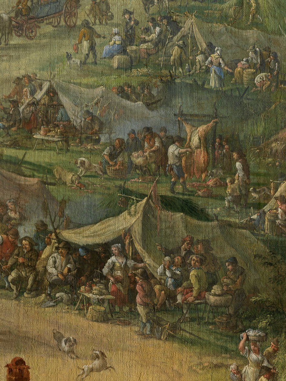 Detalj av grävning av Gent-kanalen (olja på duk) av Jan Anton Garemyn