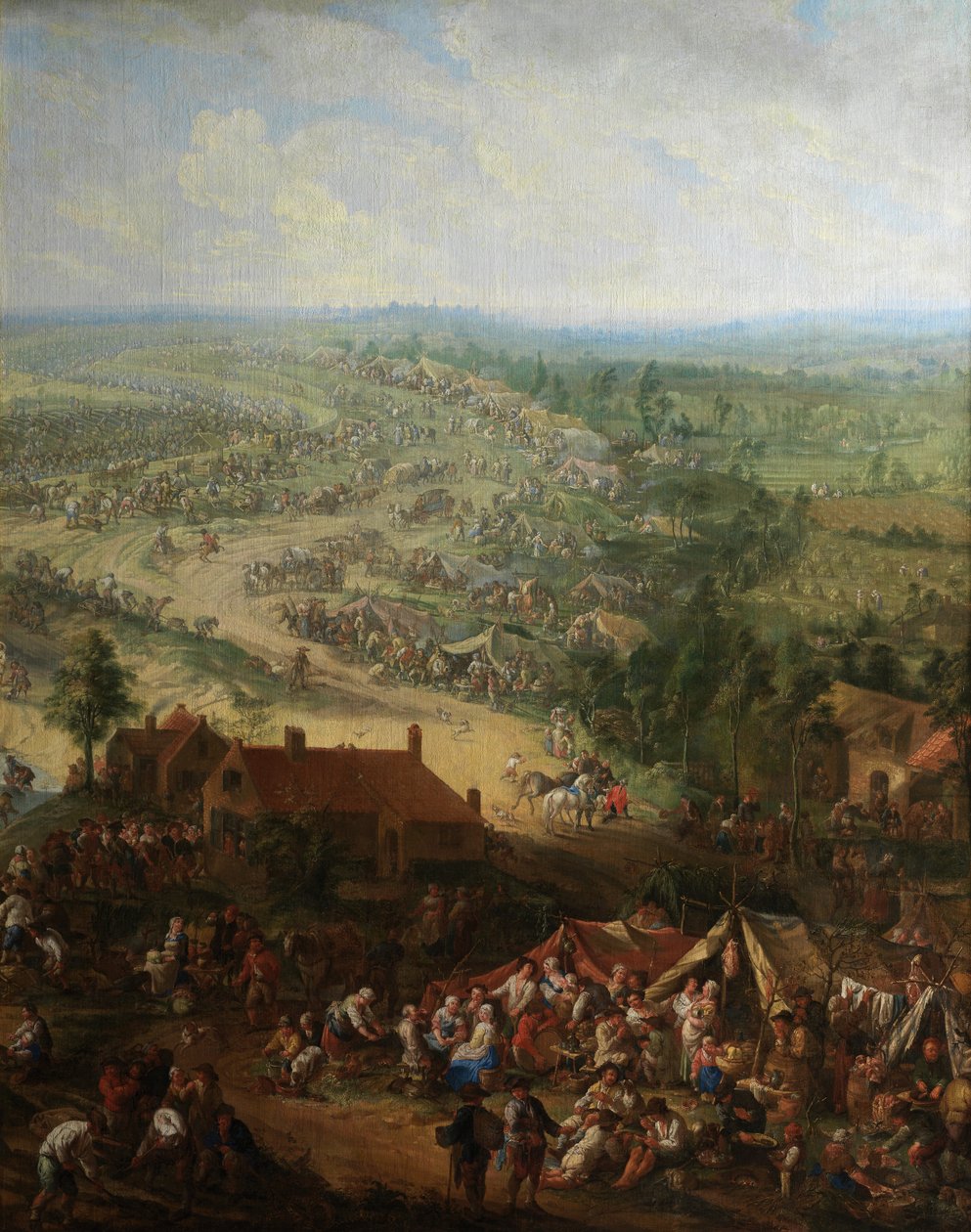 Detalj av grävning av Gent-kanalen (olja på duk) av Jan Anton Garemyn