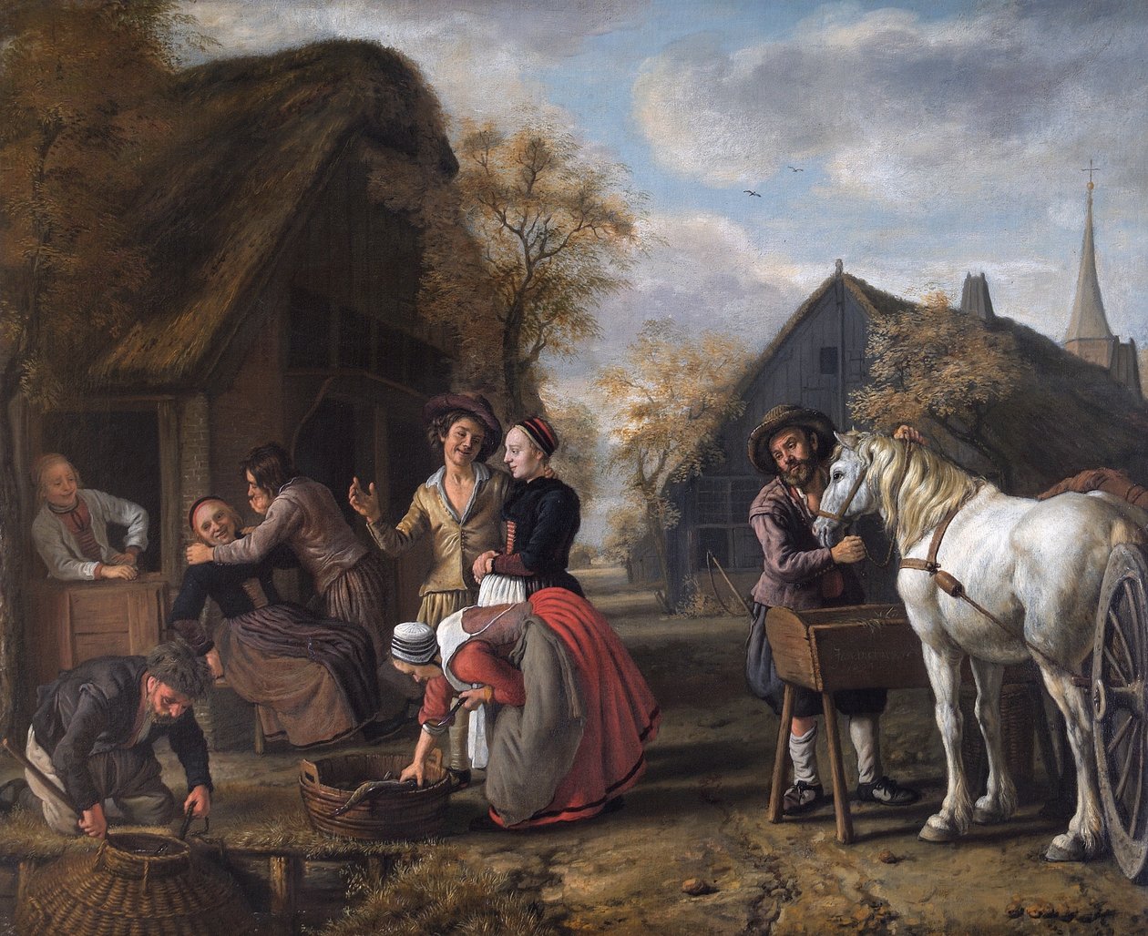 En byscen av Jan (1620 76) Victors