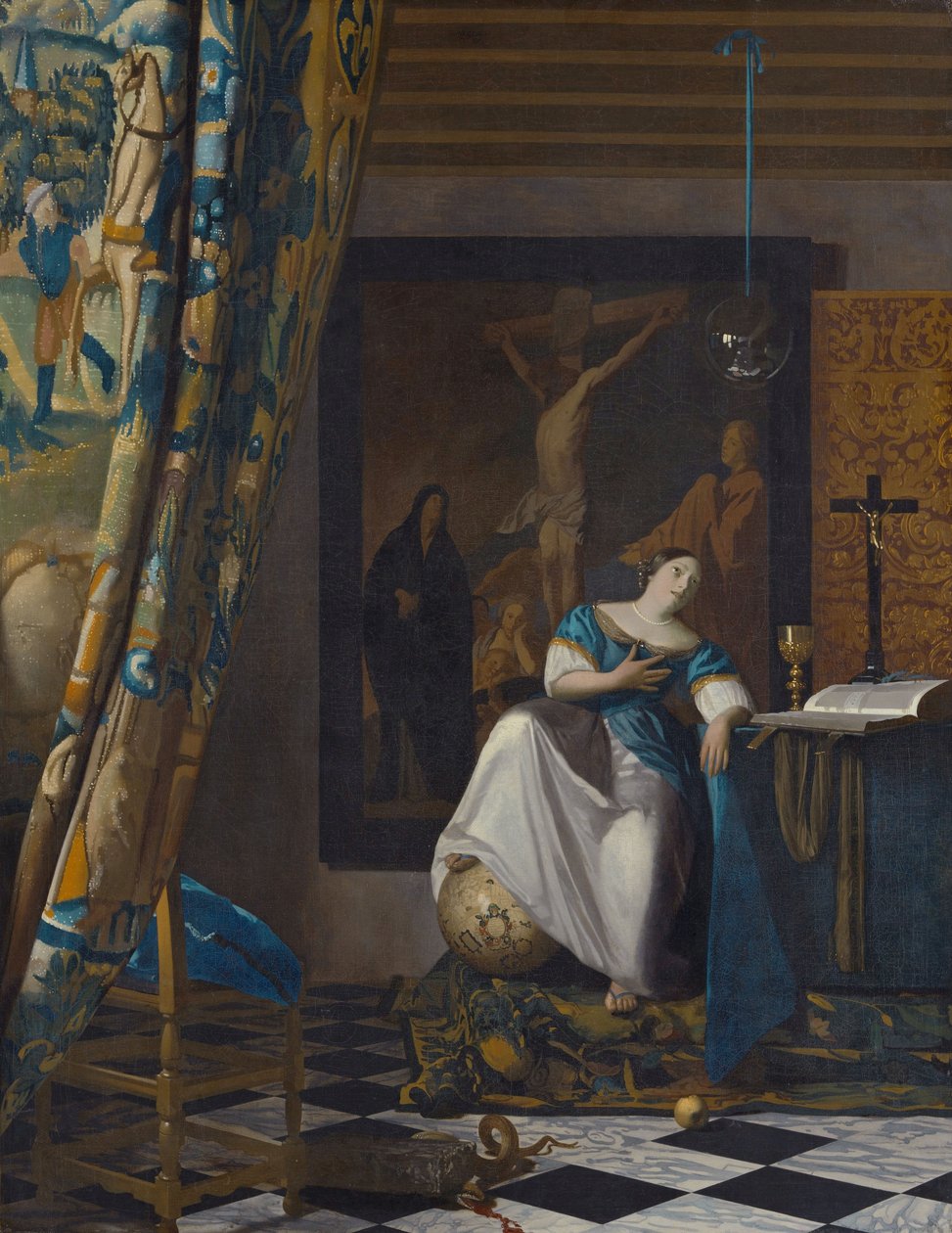 Allegory of the Faith, ca 1672-74 (olja på duk) av Jan (1632 75) Vermeer