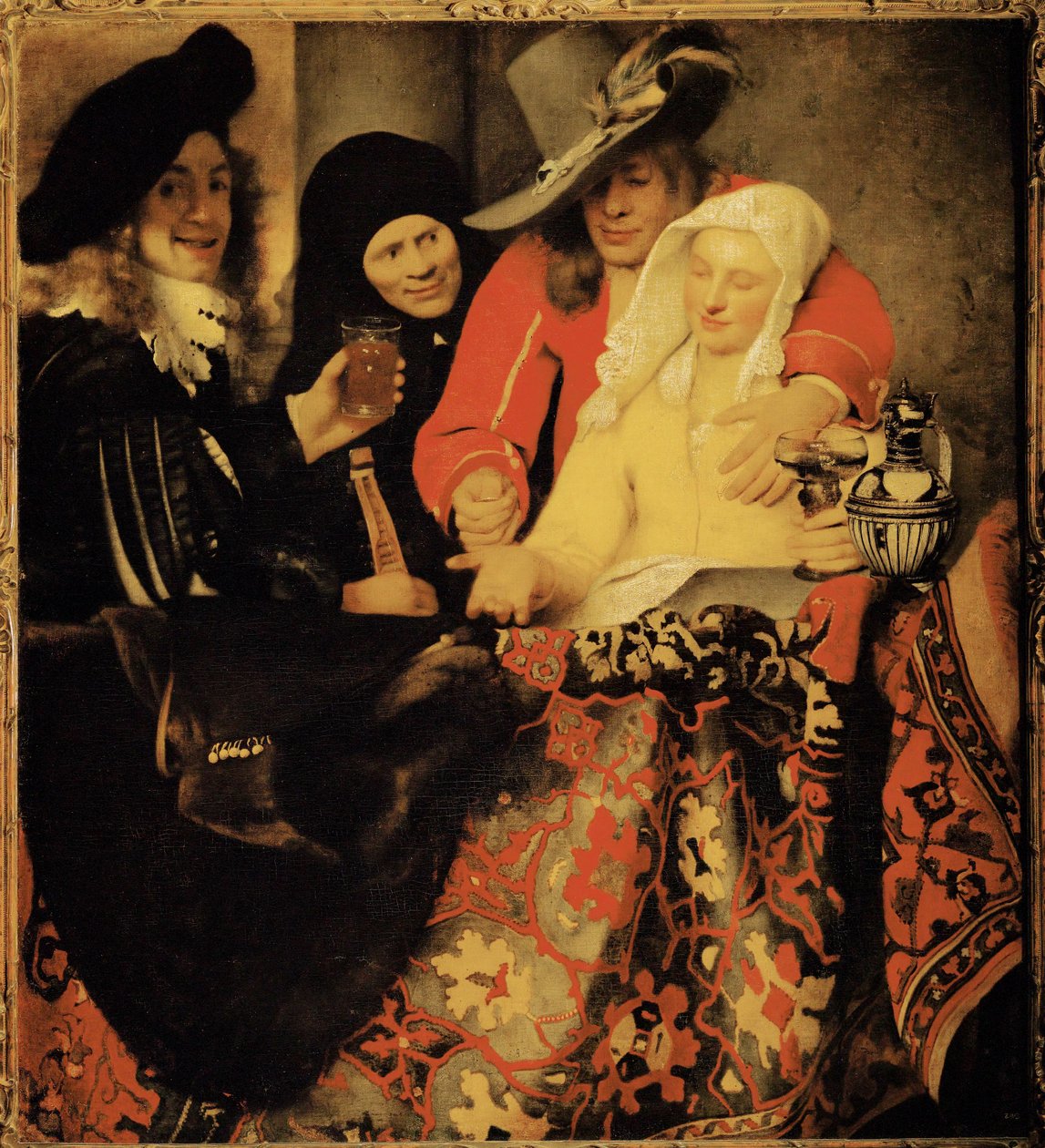 Hos åklagarinnan (olja på duk) av Jan (1632-75) Vermeer