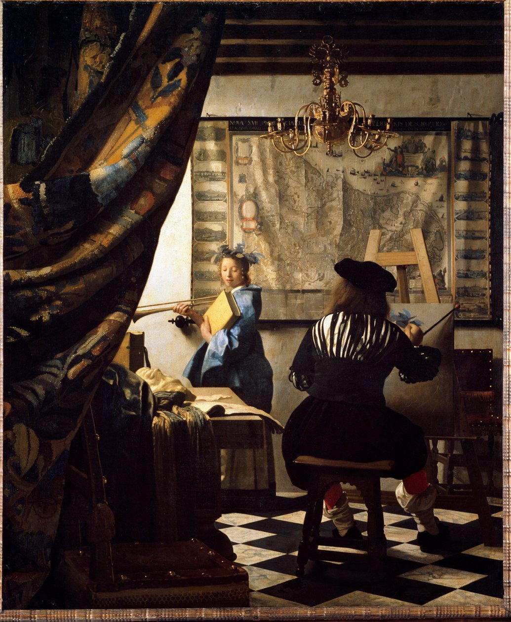 Konsten att måla eller Målaren i sin ateljé av Jan (1632 75) Vermeer
