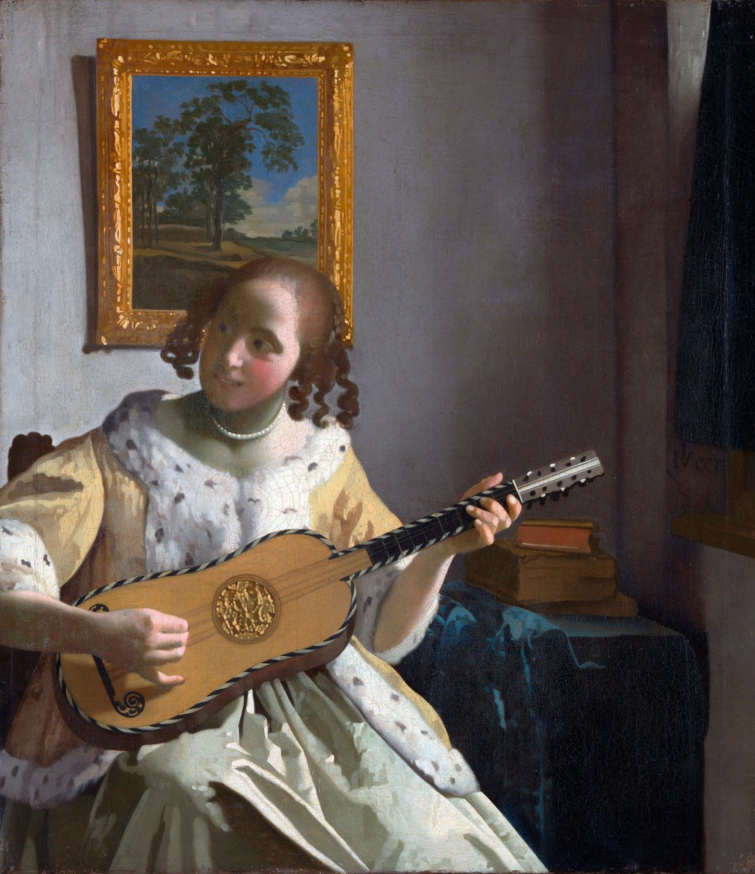 ""The Guitar Player" (The Guitar Player) Målning av Jan Vermeer (Johannes) (1632-1675) - 1672 - Olja på duk - Storlek 53x46,3 cm Kenwood House av Johannes Vermeer