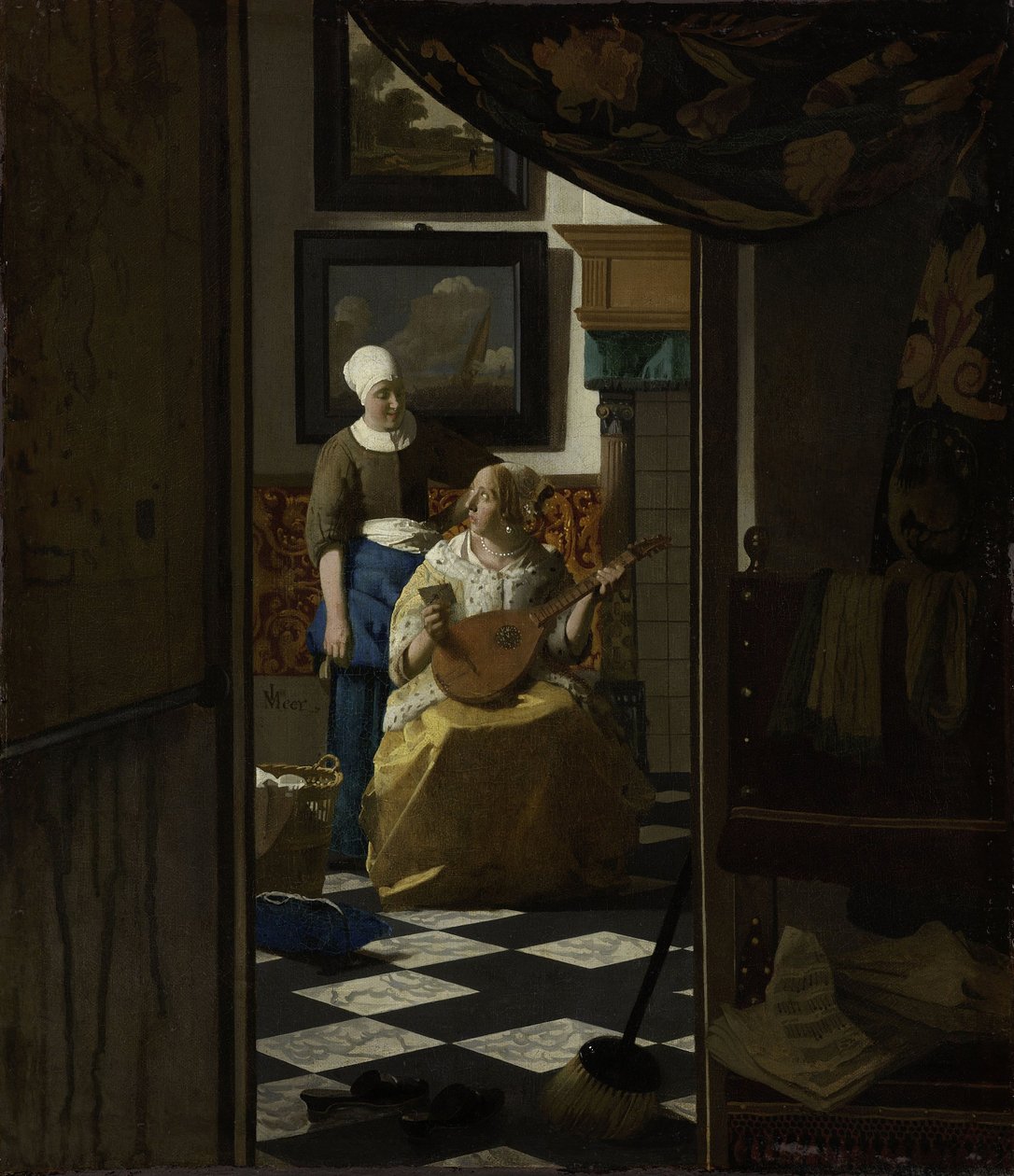 Kärleksbrevet, ca 1669-70 (olja på duk) av Johannes Vermeer