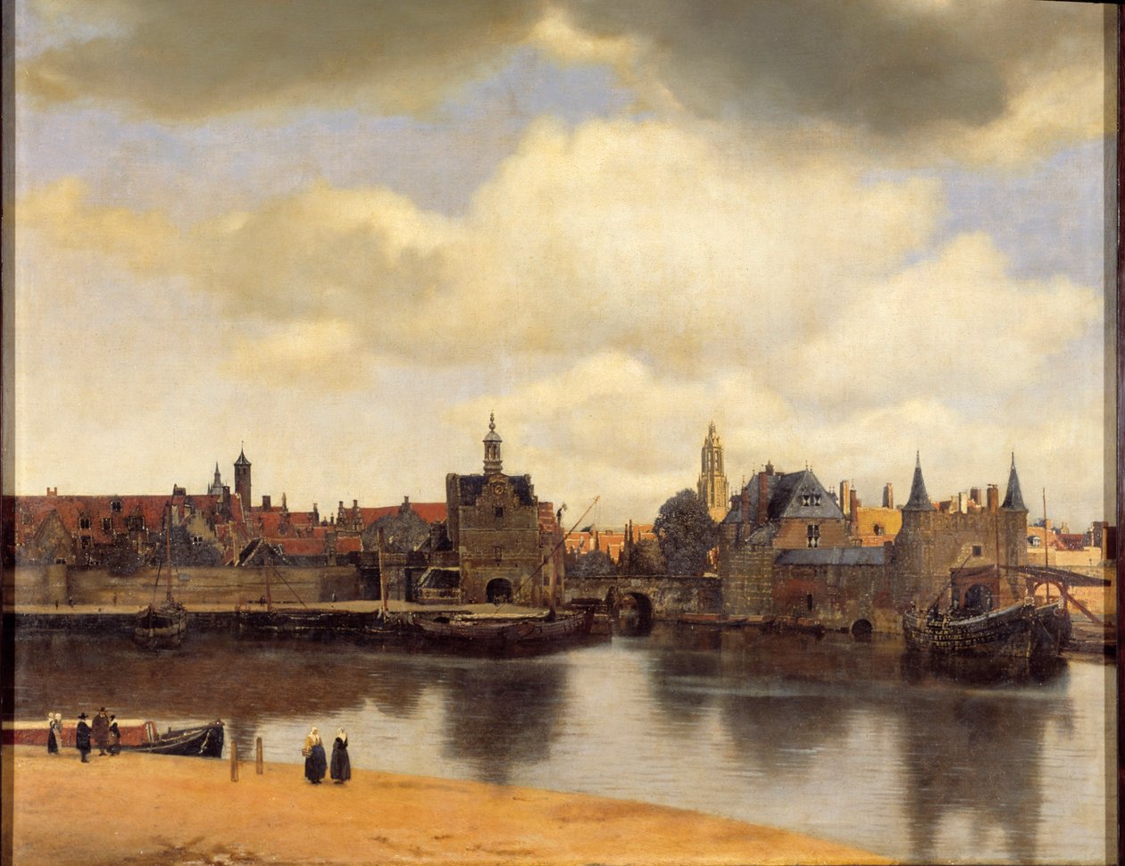 Utsikt över staden Delft av Jan (1632 75) Vermeer