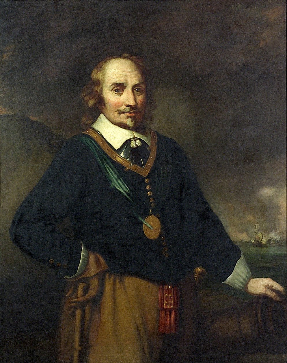 Maarten Harpertszoon Tromp (1597-1653), tidigt 1800-tal (olja på duk) av Jan (after) Lievensz