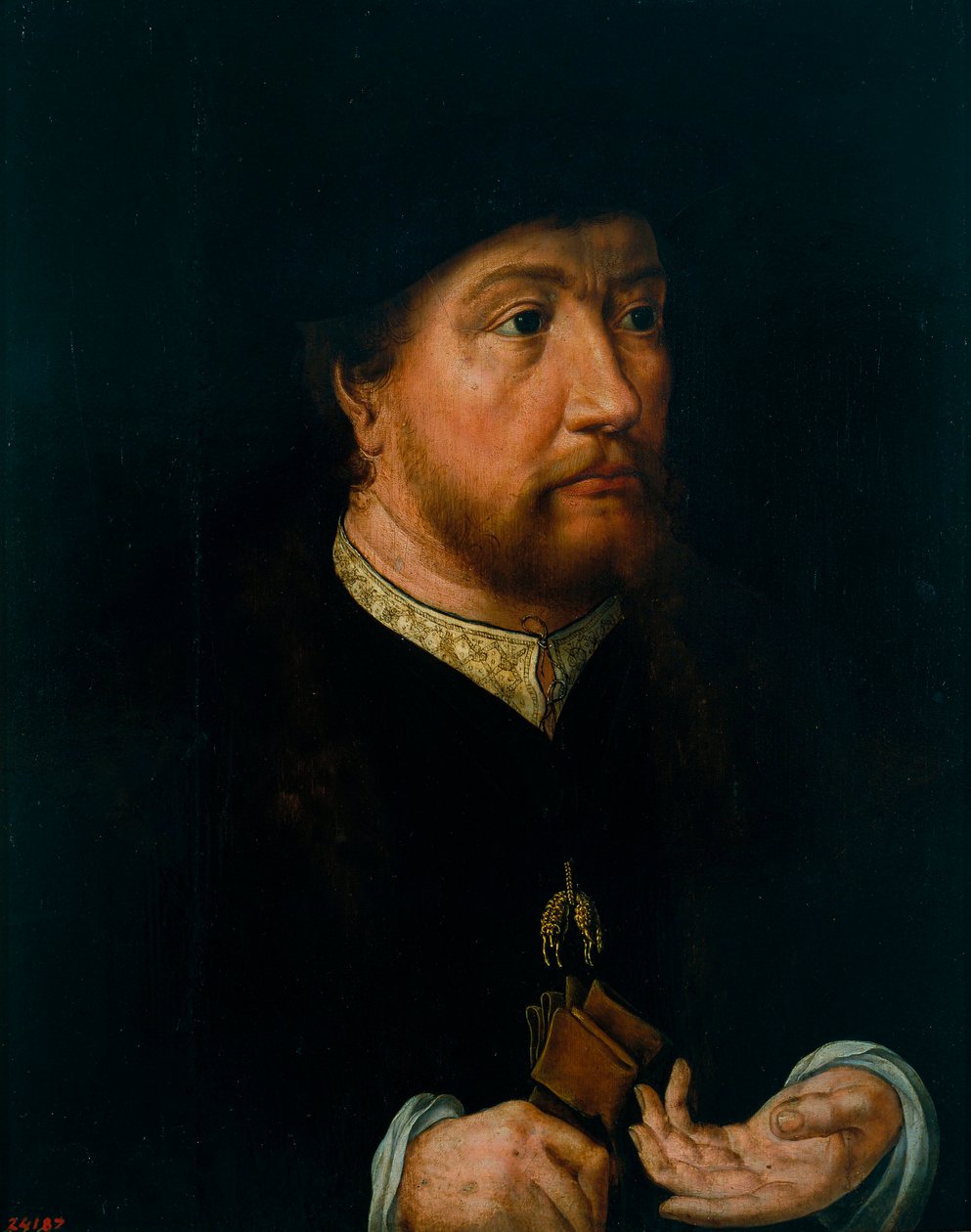 Henrik III av Nassau Breda (Nassau-Breda) (1483-1538) - Henrik III av Nassau-Breda - Målning av Jan Gossaert (eller Gossart, dit Mabuse) (ca 1478-1532) - ca 1531 - Olja på trä - 44x3 - Kataloniens nationalmuseum för konst, Barcelona av Jan (c.1472 c.1533) Gossaert