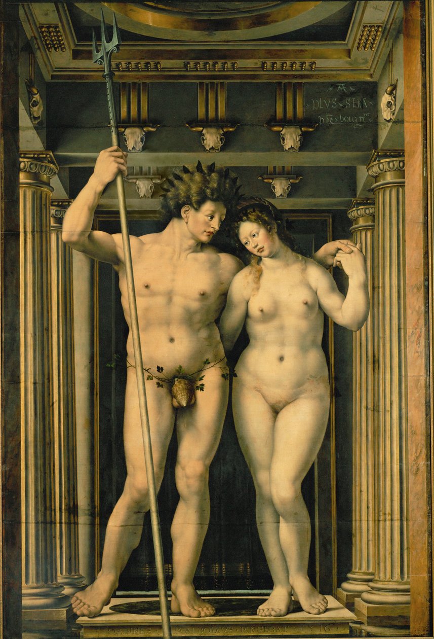 Neptun och Amphitrite (olja på duk) av Jan (c.1472-c.1533) Gossaert