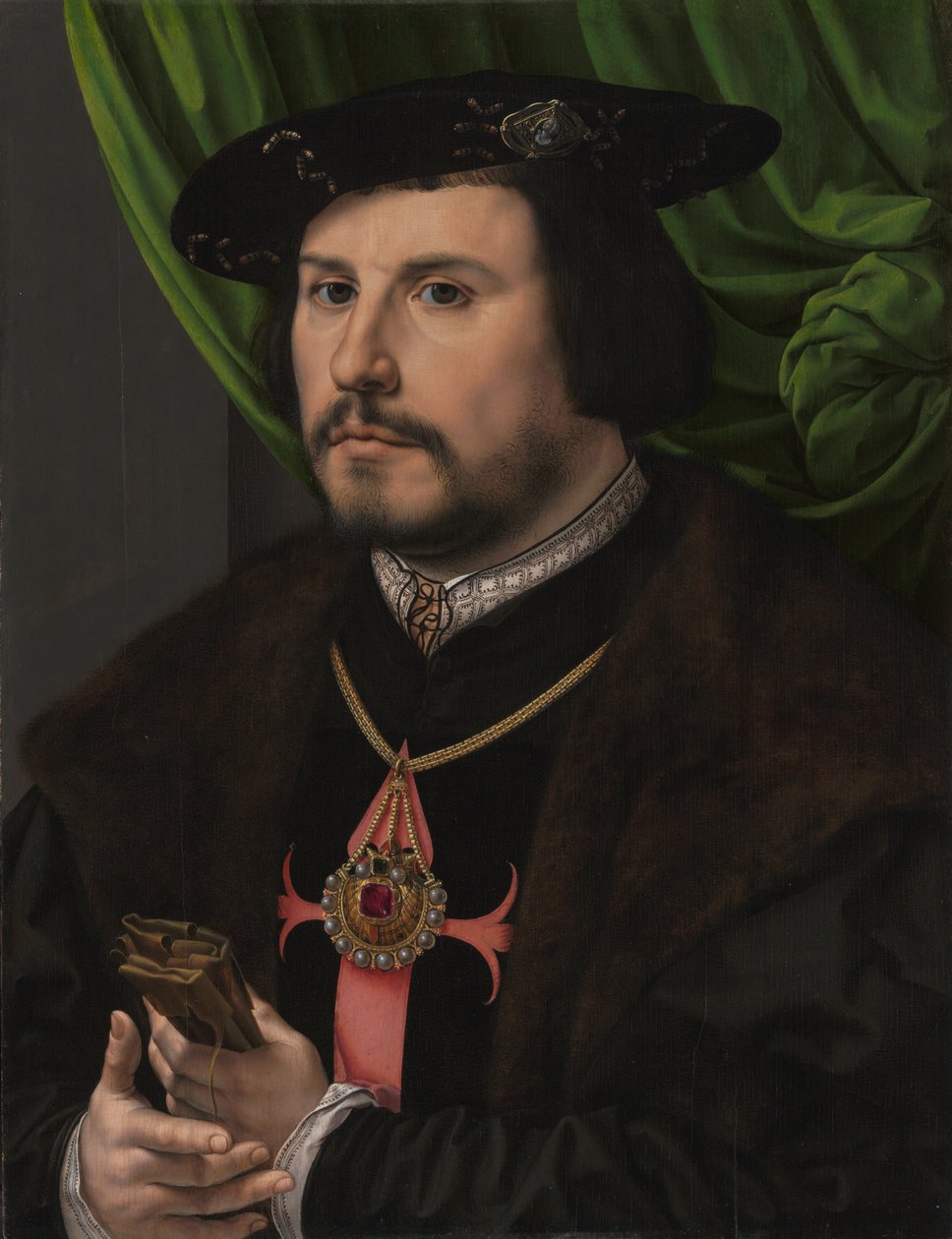 Porträtt av Francisco de los Cobos y Molina, ca 1530-32 (olja på ekpanel) av Jan (c.1472 c.1533) Gossaert