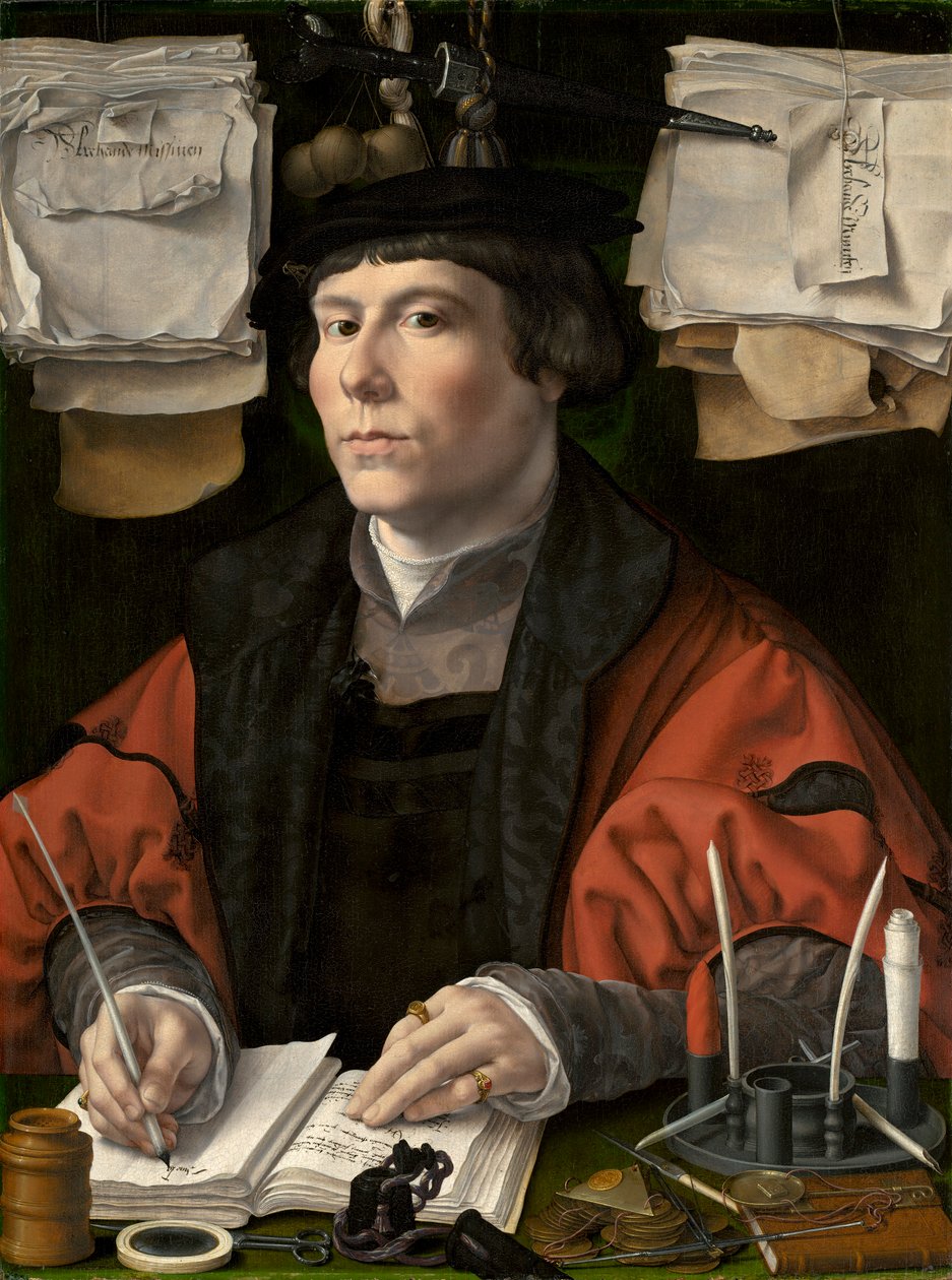 Porträtt av en köpman, ca 1530 (olja på panel) av Jan (c.1472 c.1533) Gossaert