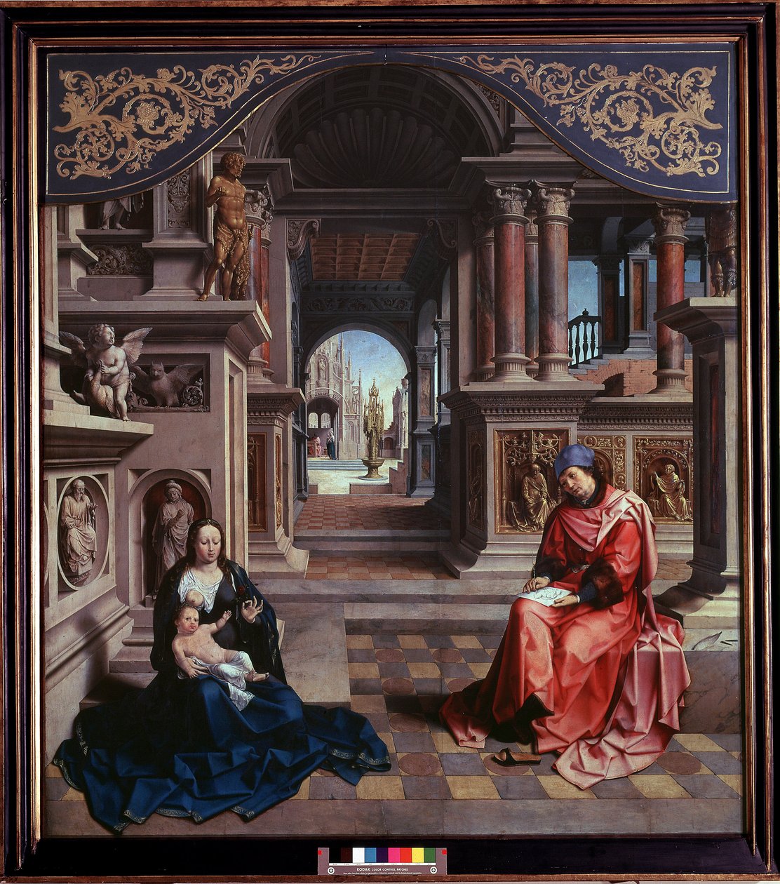 St Luke målar Madonnamålningen av Jan Gossaert dit Mabuse (1478 ca-1532) 1515 Dim 205x230 cm Prags nationalgalleri av Jan (c.1472 c.1533) Gossaert