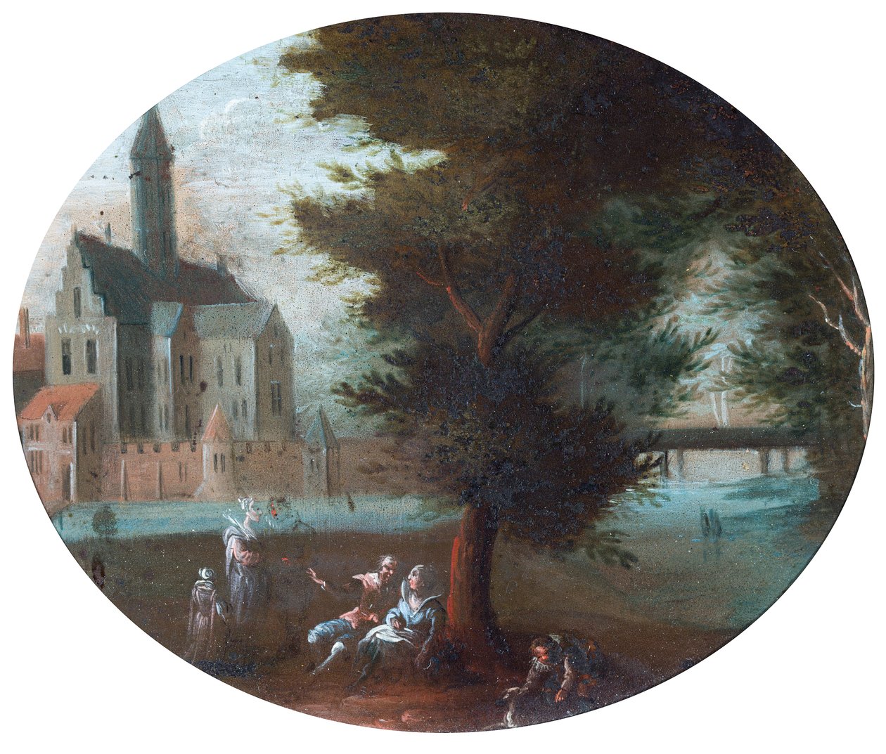Scen i en park av Jan (follower of) Brueghel