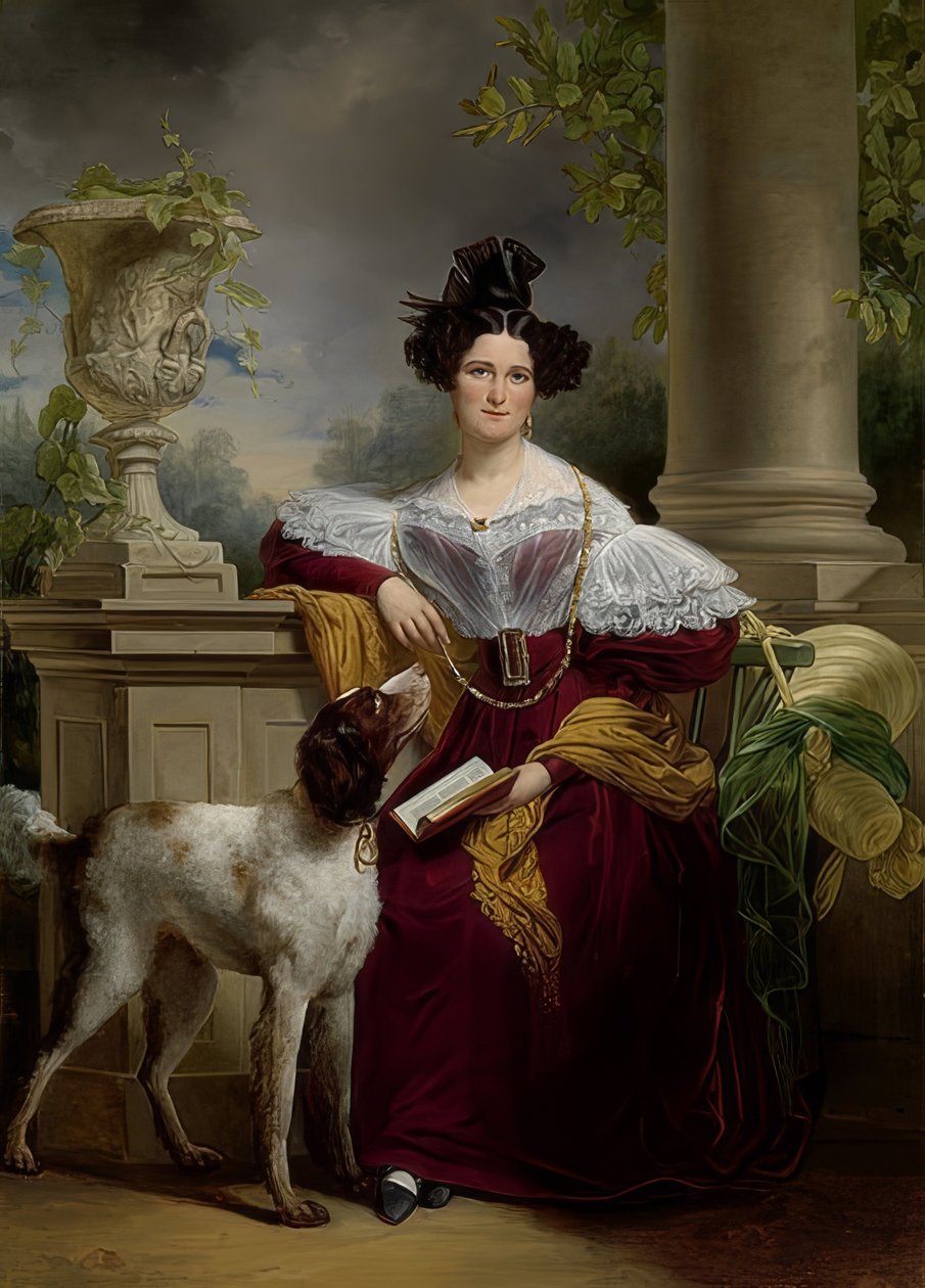 Porträtt av Alida Christina Assink. 1833 av Jan Adam Janszoon Kruseman