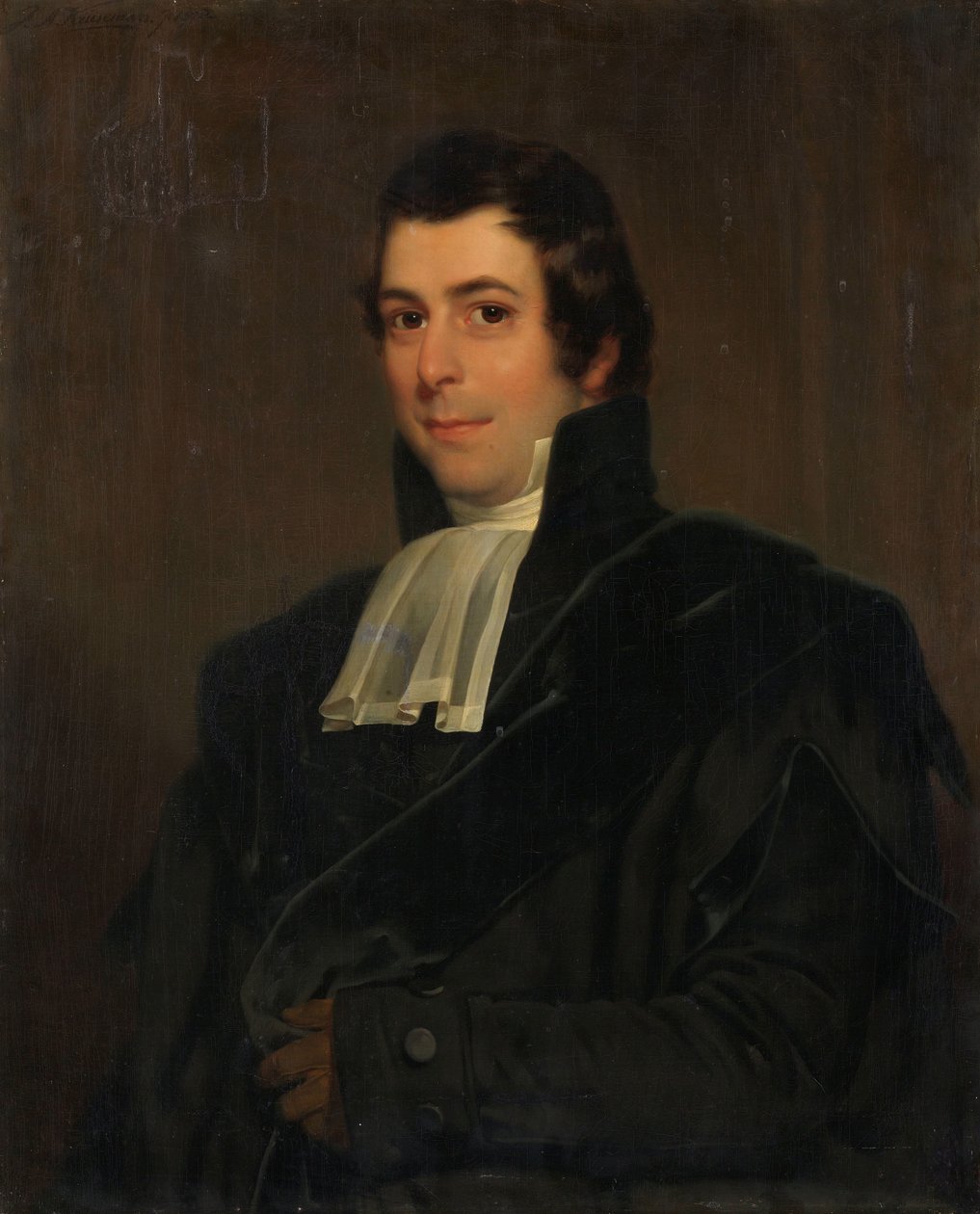 Gijsbertus Johannes Rooyens (1785-1846), professor i teologi och kyrkohistoria vid universitetet i Amsterdam av Jan Adam Kruseman (signed by artist)