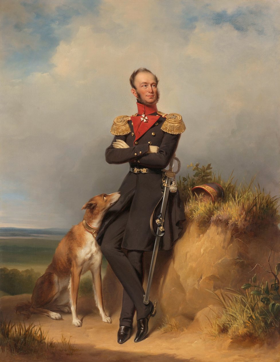 Porträtt av Vilhelm II, kung av Nederländerna Porträtt av Willem II (1792-1849) av Jan Adam Kruseman