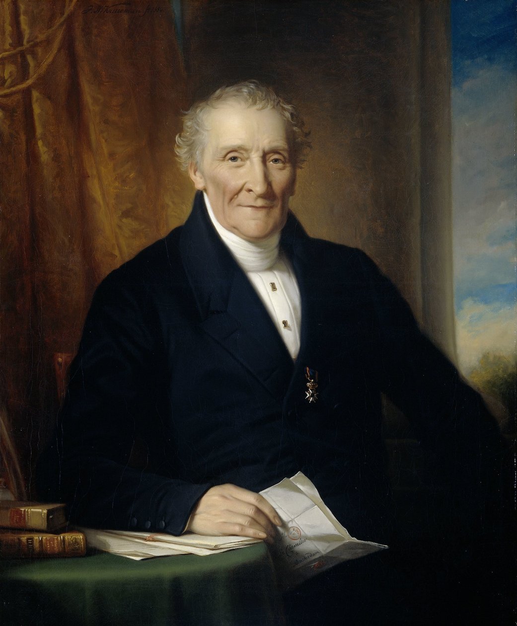 Rodolphe le Chevalier (1777-1865), köpman i Amsterdam och en av tre grundare av Holland Railroad Company av Jan Adam Kruseman