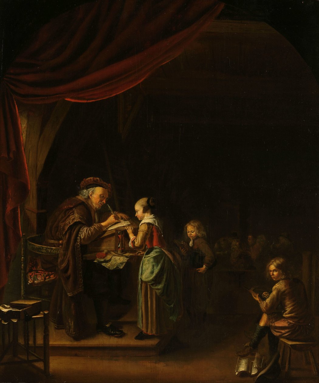 Skolmästaren av Jan Adriaensz. van Staveren (copy after)