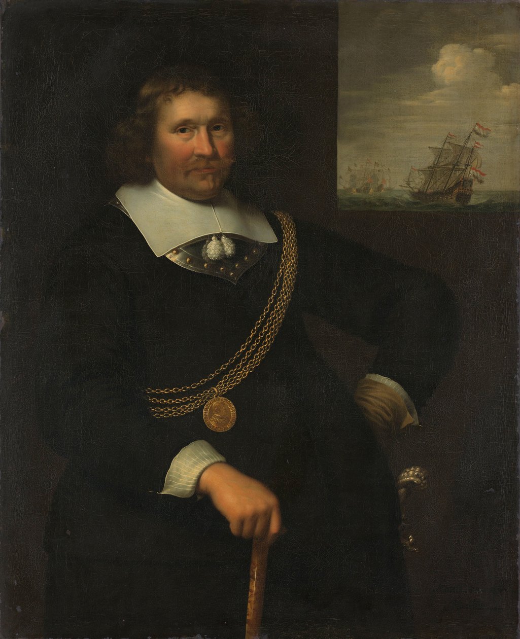 Porträtt av Jan Cornelisz Meppel, löjtnant-amiral av Holland och Väst-Friesland av Jan Albertsz. Rotius