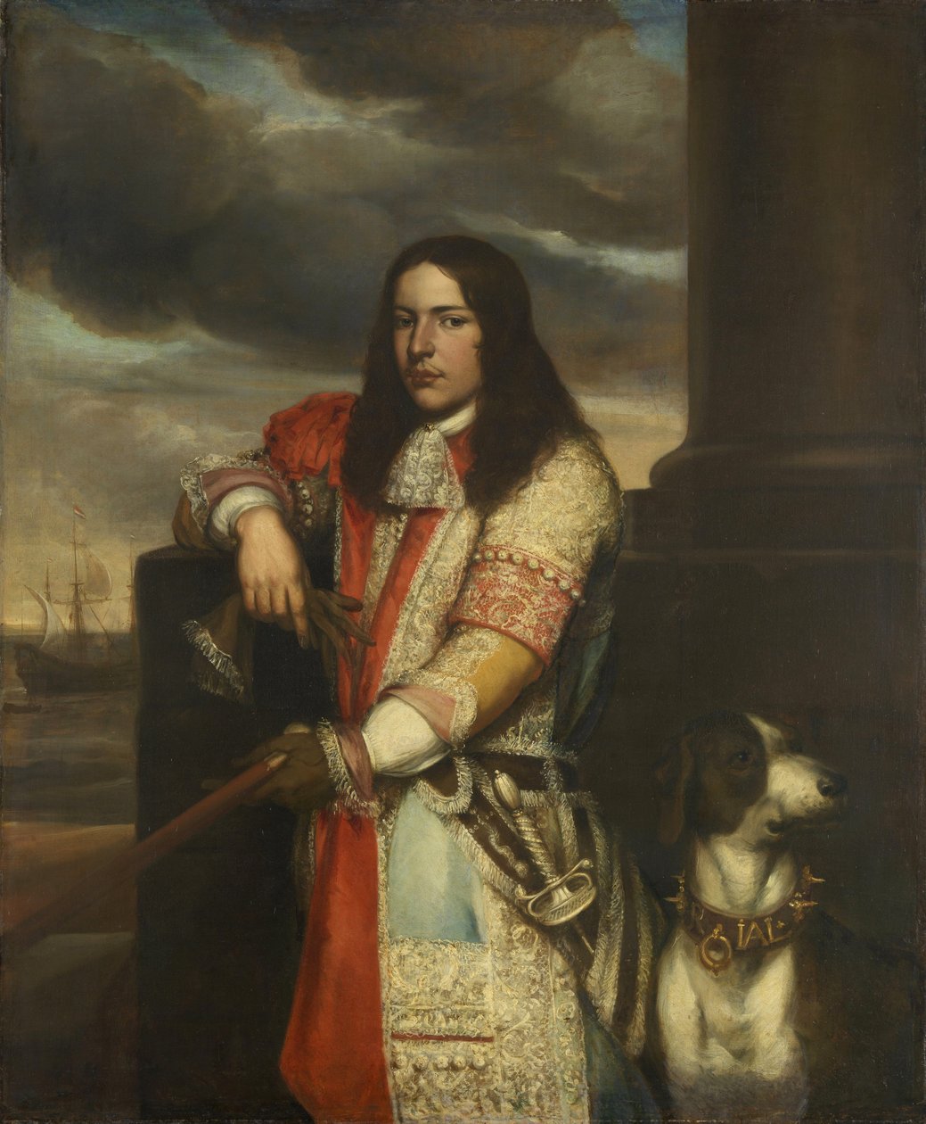Holländska: Engel de Ruyter (1649-83). Viceamiral, son till Michiel Adriaensz de Ruyter Porträtt av Engel de Ruyter av Jan Andrea Lievens