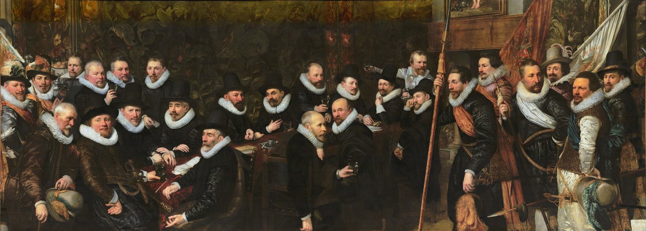 Mottagning av medborgargardet vid Saint Sebastian-banan av Haag kommun, 1618 av Jan Anthonisz Ravesteyn van