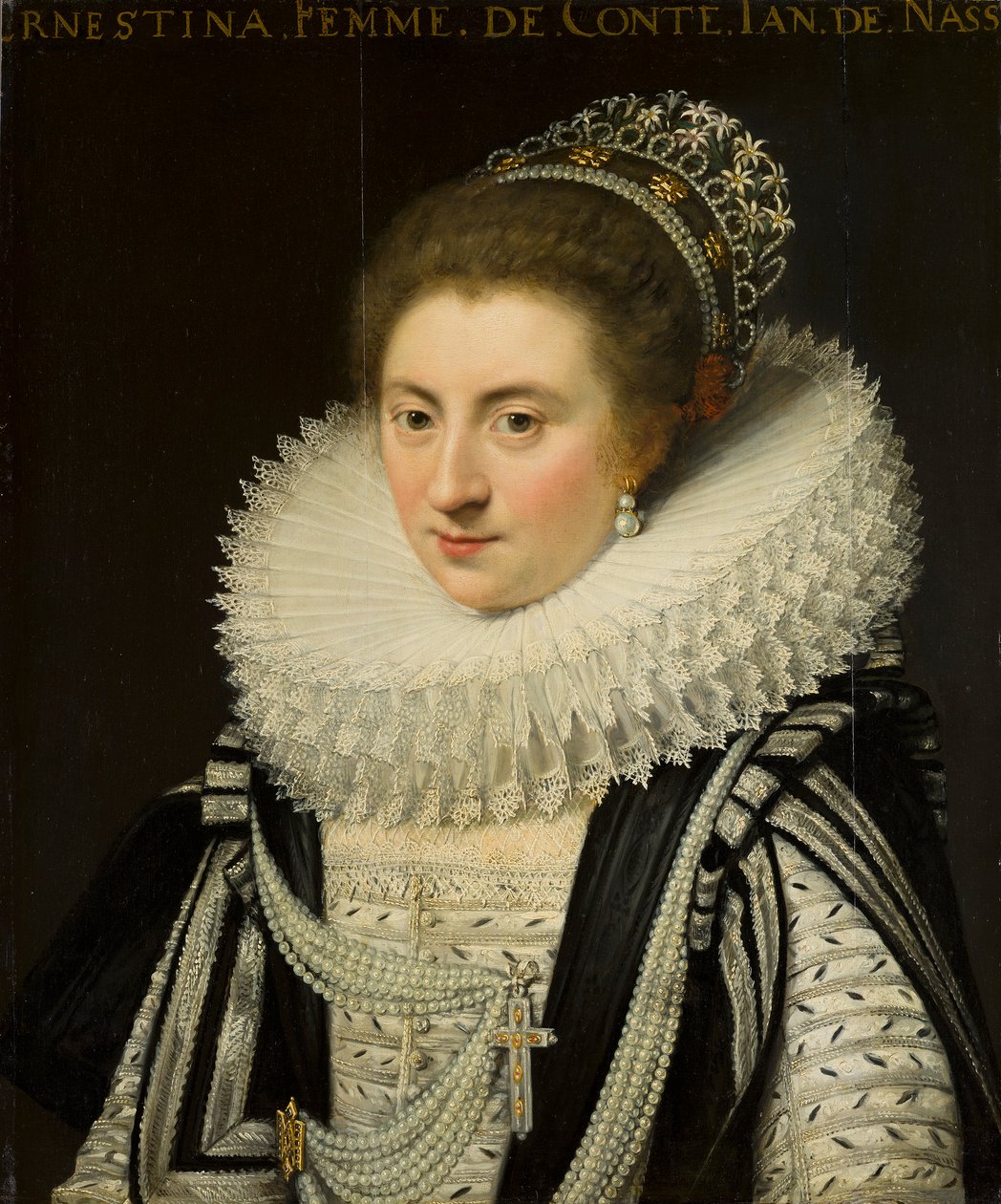 Porträtt av Ernestine Yolande (1594-1663), prinsessan av Ligne, efter 1618 av Jan Anthonisz. van Ravesteyn