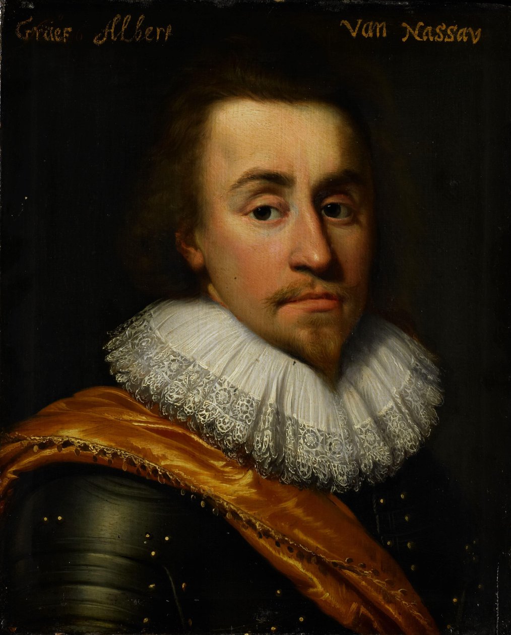 Porträtt av Albert, greve av Nassau-Dillenburg av Jan Antonisz van Ravesteyn (workshop of)