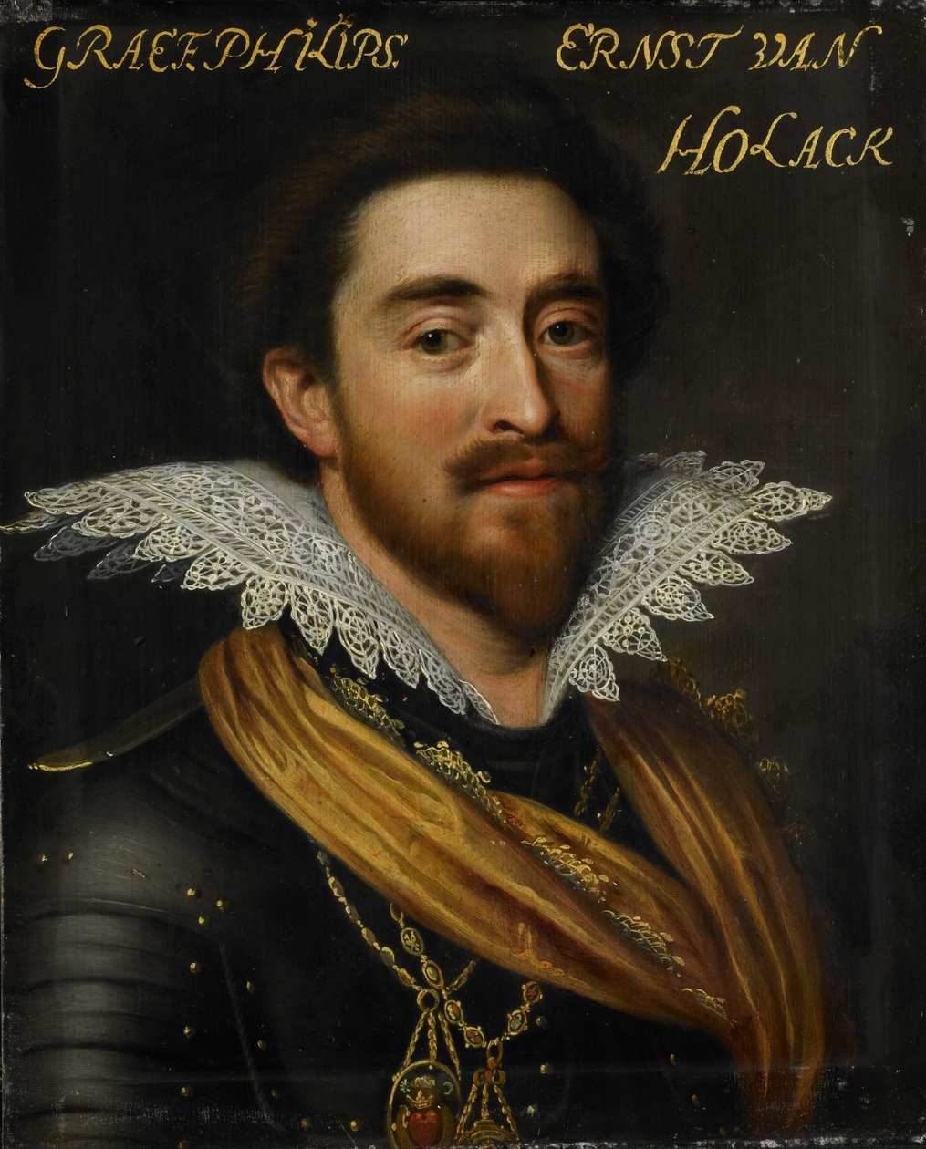 Porträtt av Philipp Ernst, greve av Hohenlohe zu Langenburg av Jan Antonisz van Ravesteyn (workshop of)