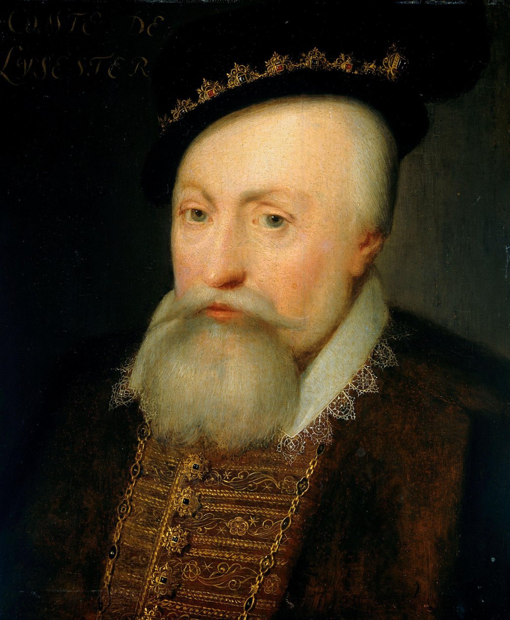 Porträtt av Robert Dudley, Earl of Leicester av Jan Antonisz van Ravesteyn (workshop of)