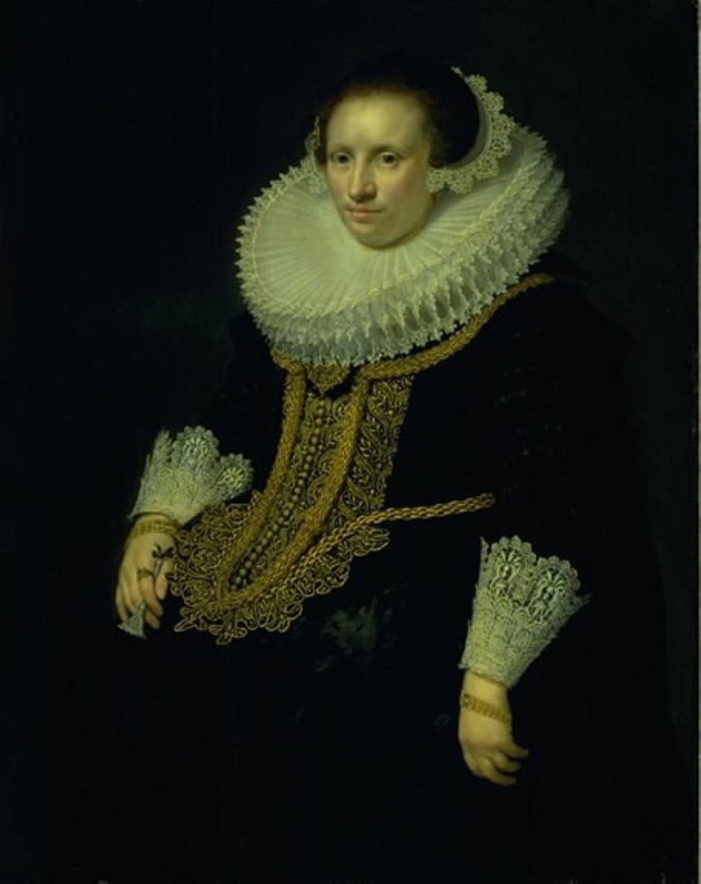 Porträtt av en dam av Jan Antonisz. van Ravesteyn
