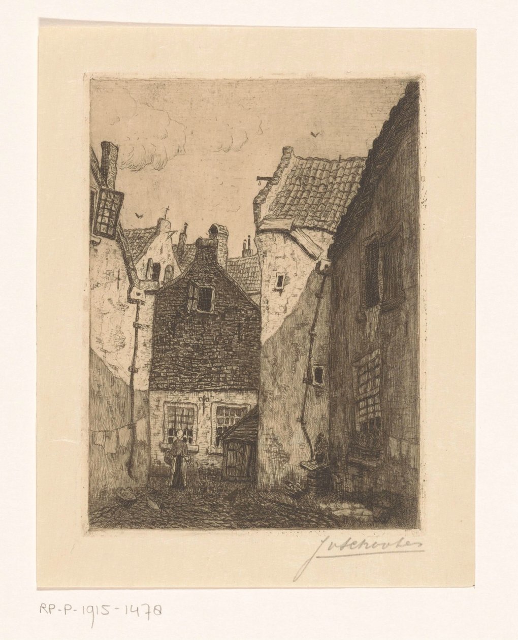Gård av Jan Antonius van Schooten (signed by artist)