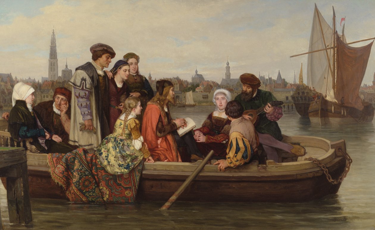 Albrecht Durer besökte Antwerpen 1520, 1873 av Jan Antoon Neuhuys