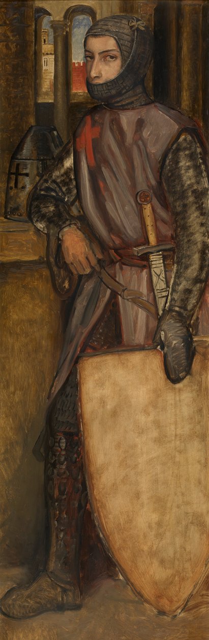 Godfrey of Bouillon (olja på panel) av Jan August Hendrik Baron Leys