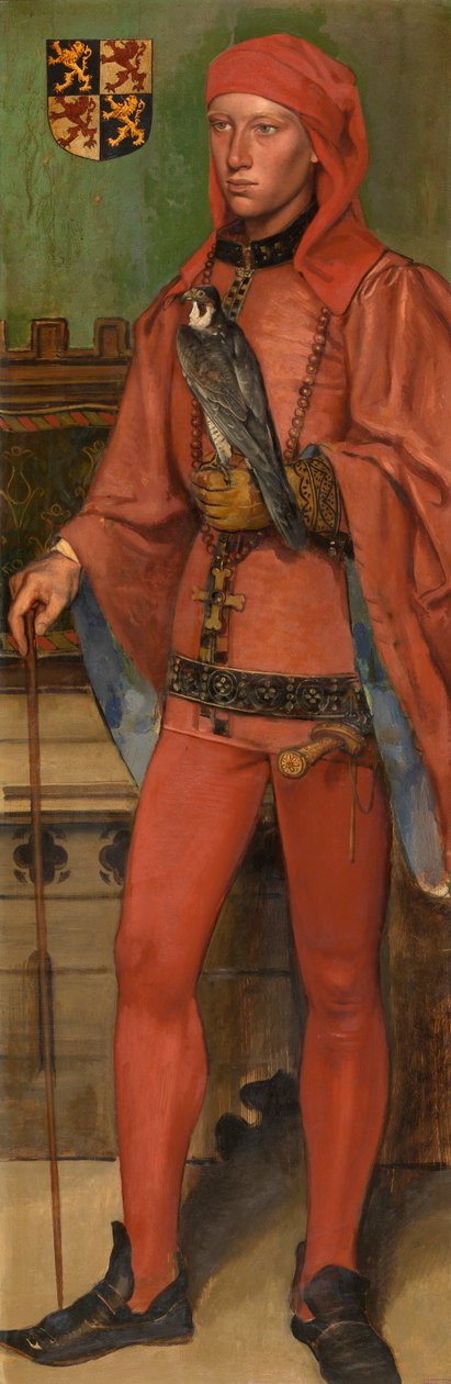 Johannes III, hertig av Brabant (olja på panel) av Jan August Hendrik Baron Leys