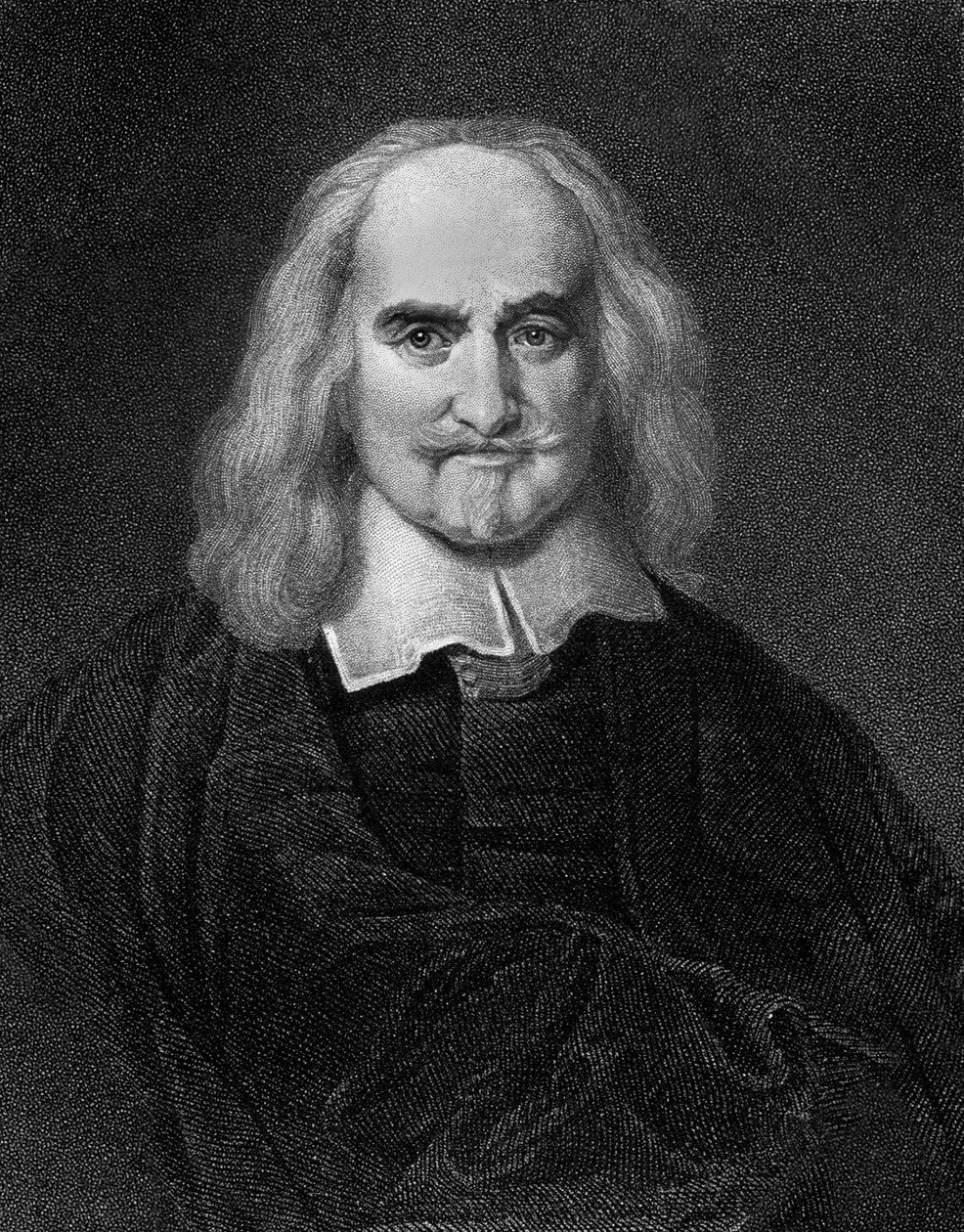 Thomas Hobbes (1588-1679) engelsk filosof, gravyr av Jan Baptist (after) Jaspers