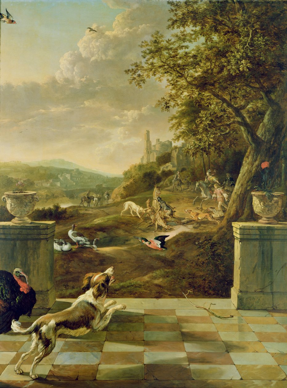 Jaktscen av Jan Baptist Weenix