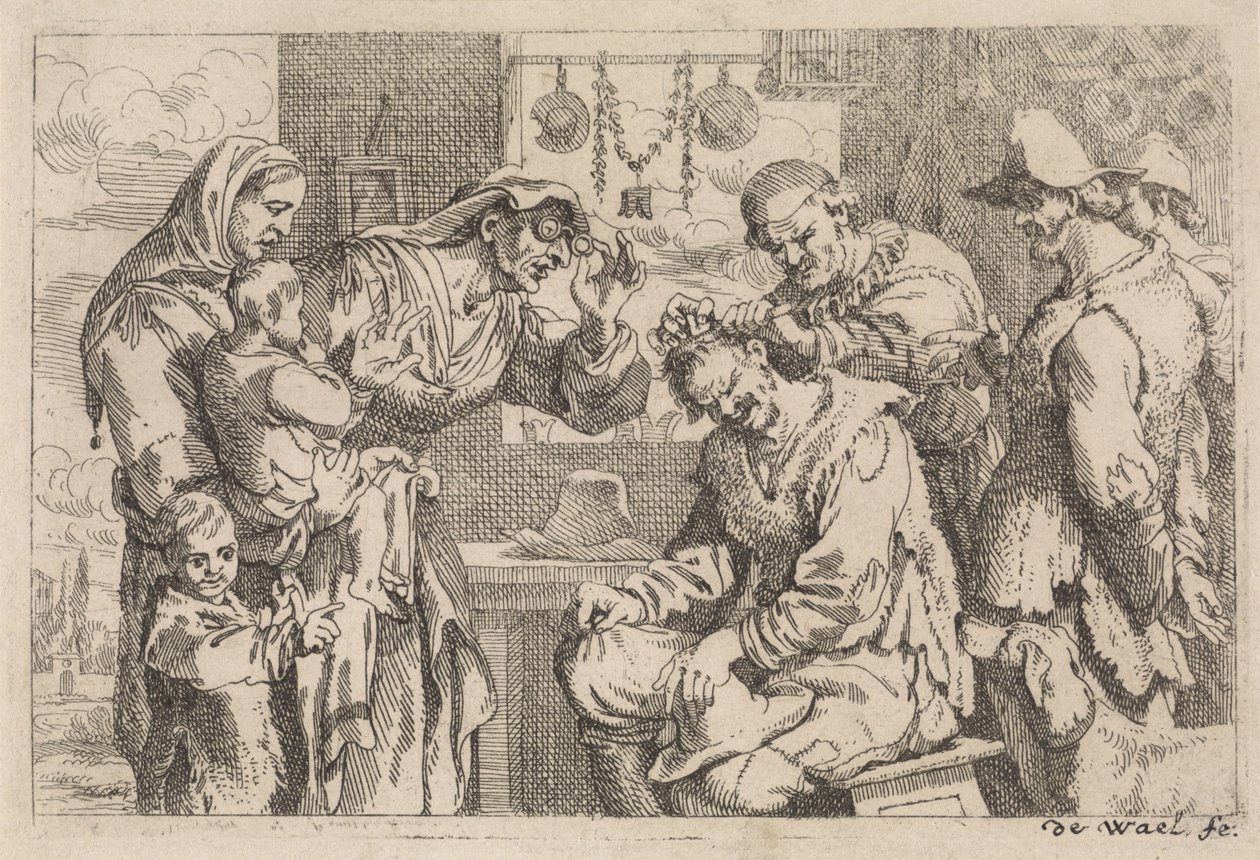 Byns kirurg Olika genrescener (serietitel) av Jan Baptist de Wael