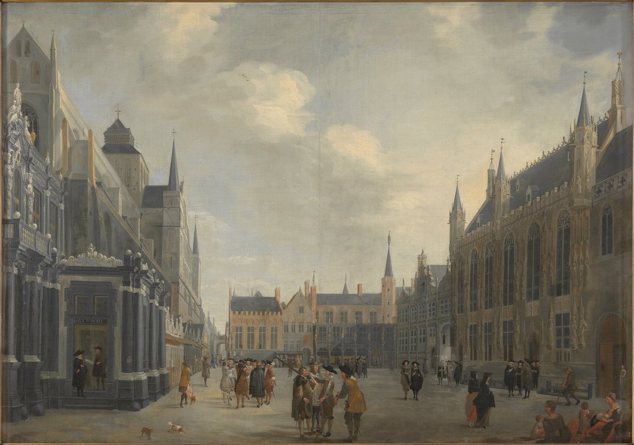 Burg Square i Brygge, 1672. av Jan Baptist van Meunincxhove