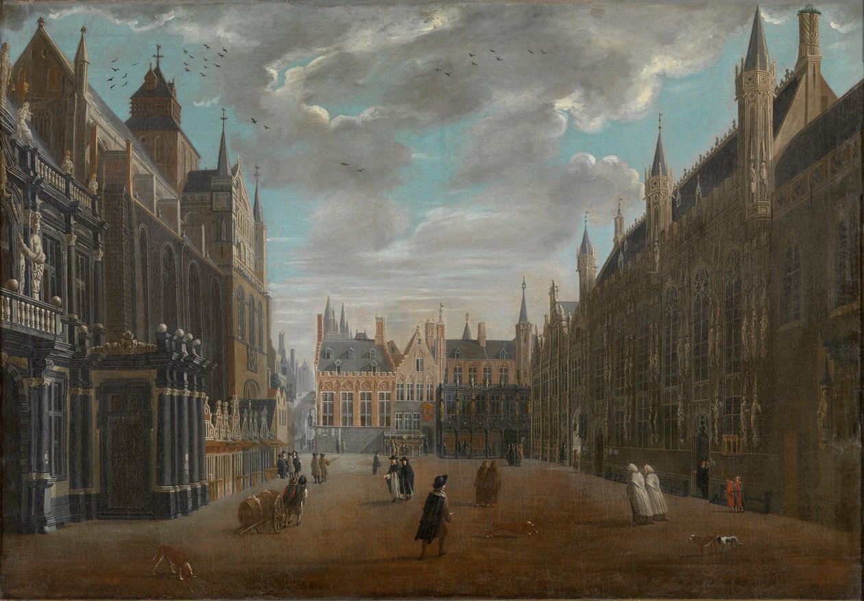 Burg Square i Brygge, 1696. av Jan Baptist van Meunincxhove